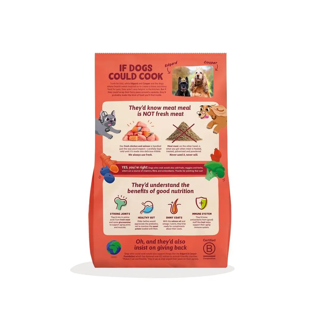 Edgard & Cooper Crocchette Cani Senior Senza Cereali Taglia Medium Pollo e Salmone Freschi 7kg - immagine 2