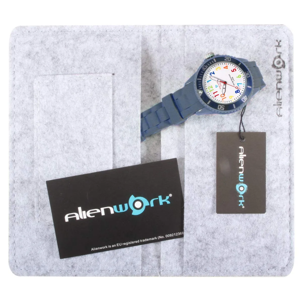 Alienwork Orologio di Apprendimento per Bambini, Blu Marino, Bracciale in Silicone, Impermeabile 5 ATM - immagine 7