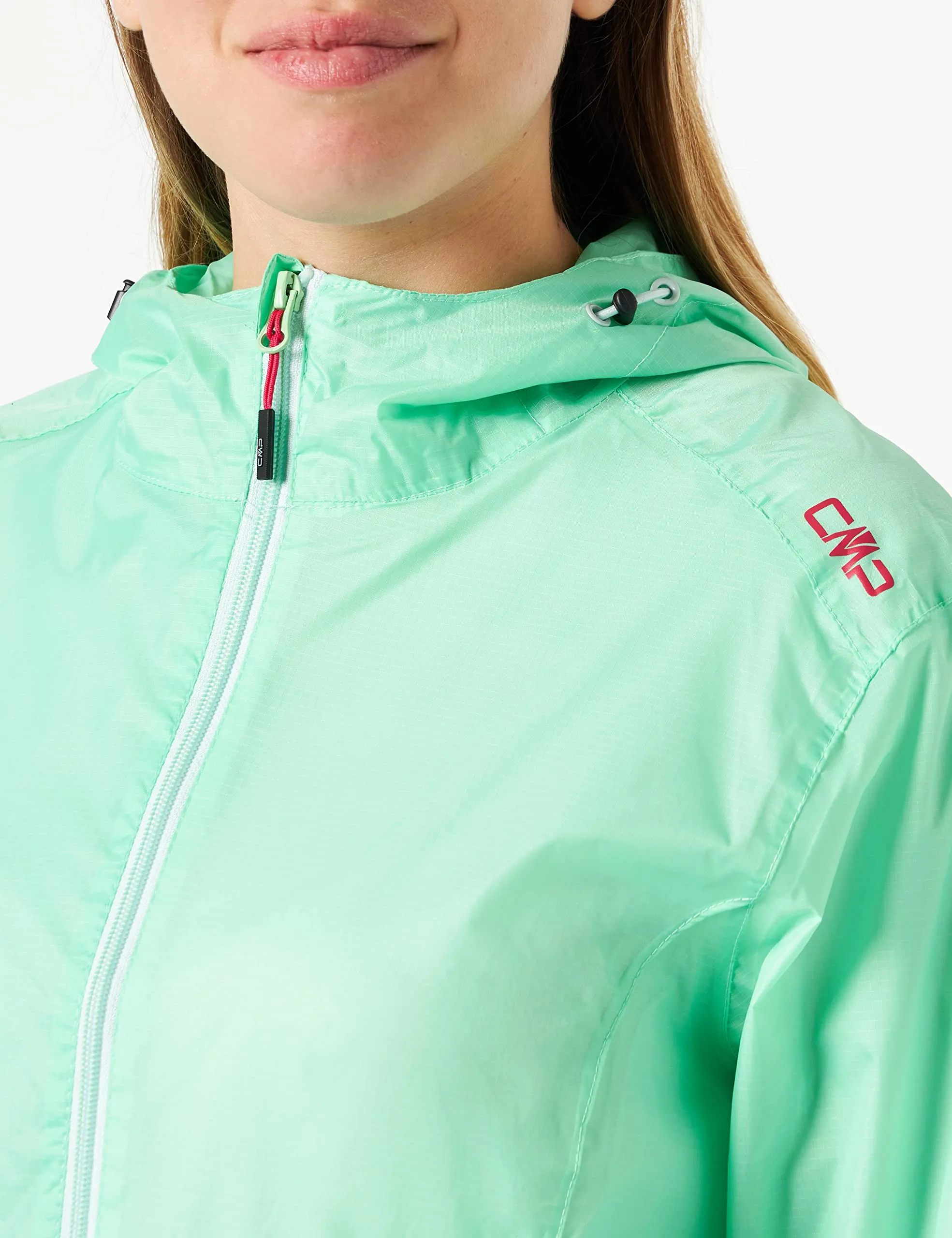 CMP Giacca Donna Con Cappuccio Antipioggia, Menta, XXS - immagine 2