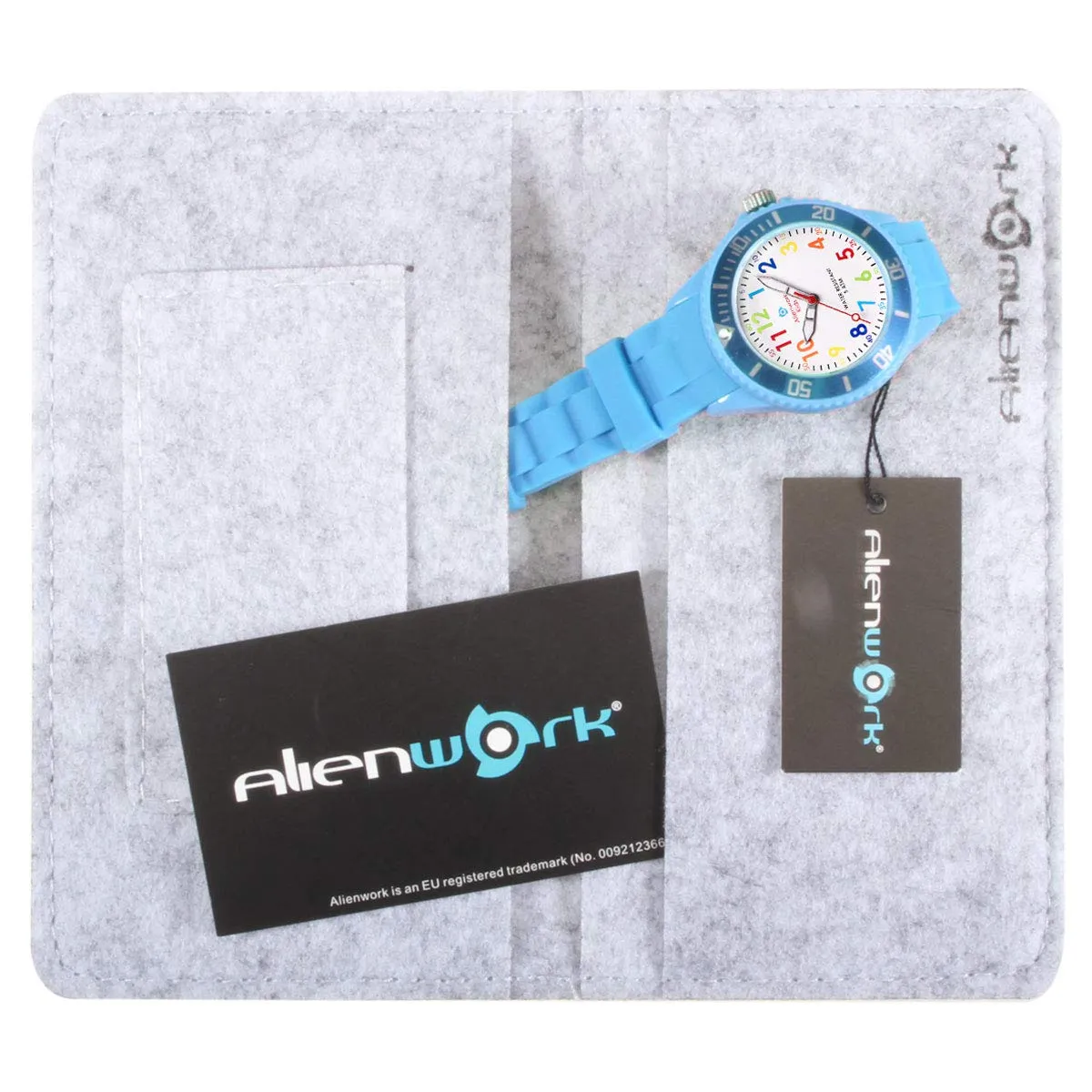 Alienwork Orologio di Apprendimento per Bambini, Blu Chiaro, Bracciale in Silicone, Impermeabile 5 ATM - immagine 7