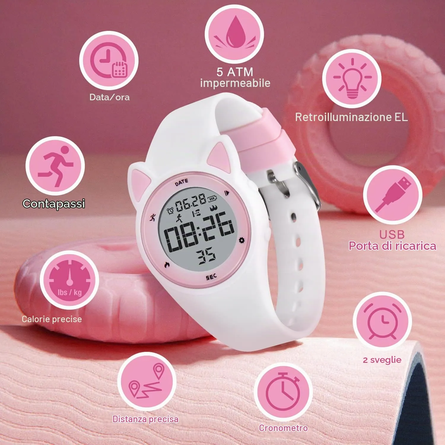 BEN NEVIS Orologio da Polso Sportivo Digitale per Bambini T15 con Sveglia, Calorie e Contapassi - immagine 3