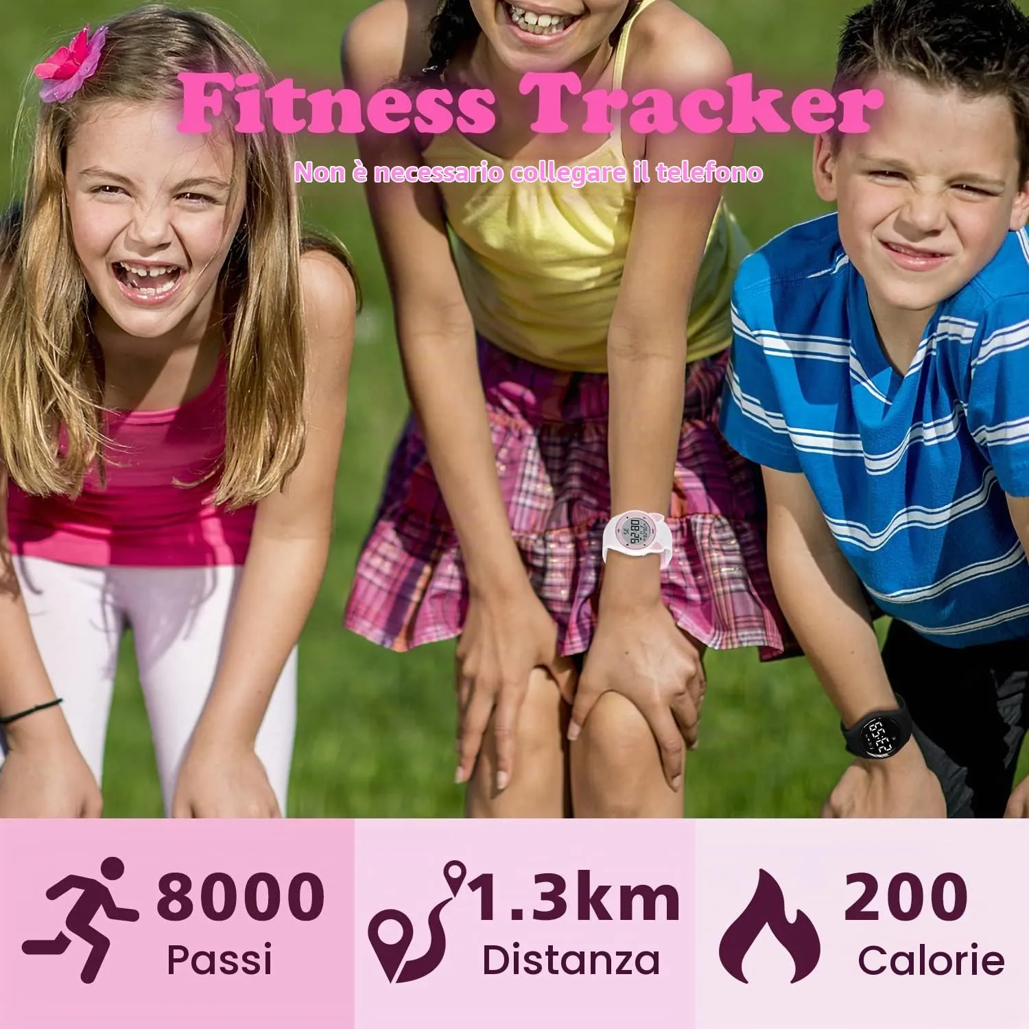BEN NEVIS Orologio da Polso Sportivo Digitale per Bambini T15 con Sveglia, Calorie e Contapassi - immagine 4