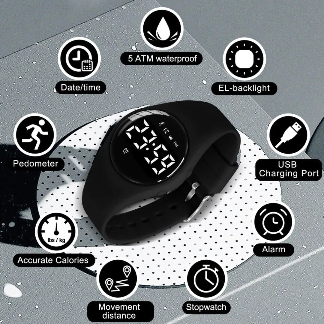 BEN NEVIS Orologio Digitale Sportivo per Bambini T6F con Sveglia, Calorie e Contapassi - immagine 3