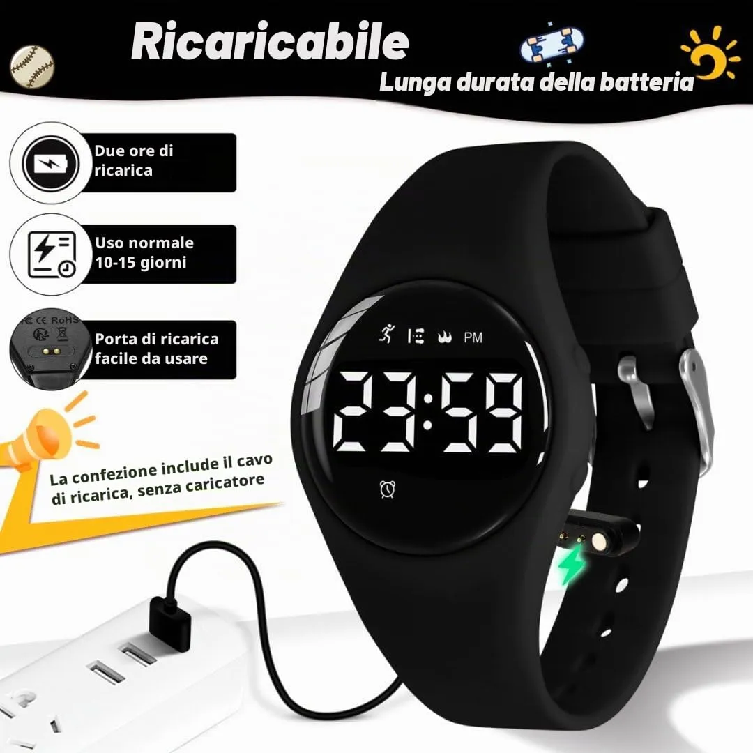 BEN NEVIS Orologio Digitale Sportivo per Bambini T6F con Sveglia, Calorie e Contapassi - immagine 6