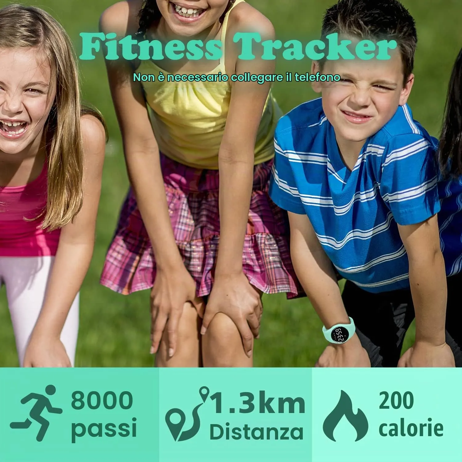 BEN NEVIS Orologio Digitale Sportivo per Bambini con Sveglia, Calorie e Contapassi, T6F - immagine 4