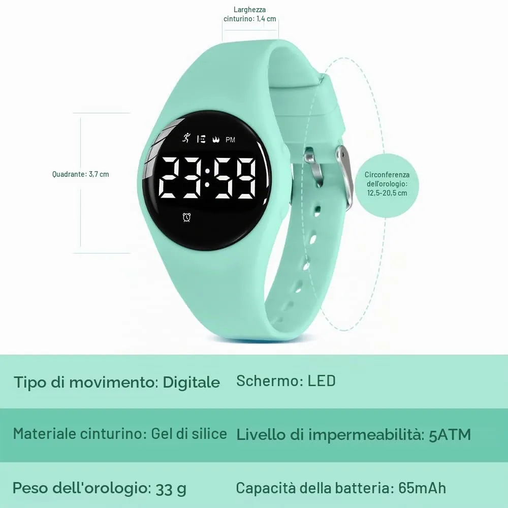 BEN NEVIS Orologio Digitale Sportivo per Bambini con Sveglia, Calorie e Contapassi, T6F - immagine 6
