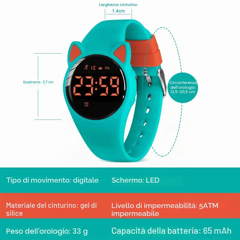 BEN NEVIS Orologio Digitale Sportivo per Bambini T6F con Sveglia, Calorie e Contapassi - immagine 6