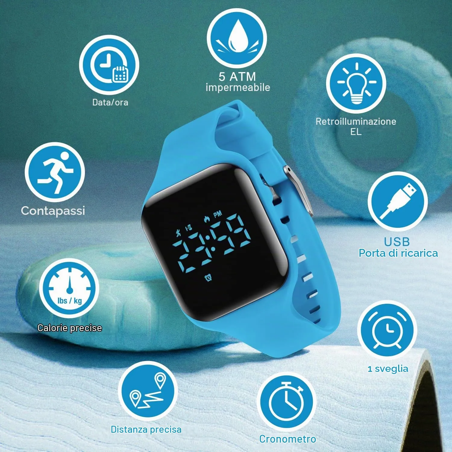 BEN NEVIS Orologio da Polso Sportivo Digitale per Bambini con Sveglia, Calorie e Contapassi - immagine 4