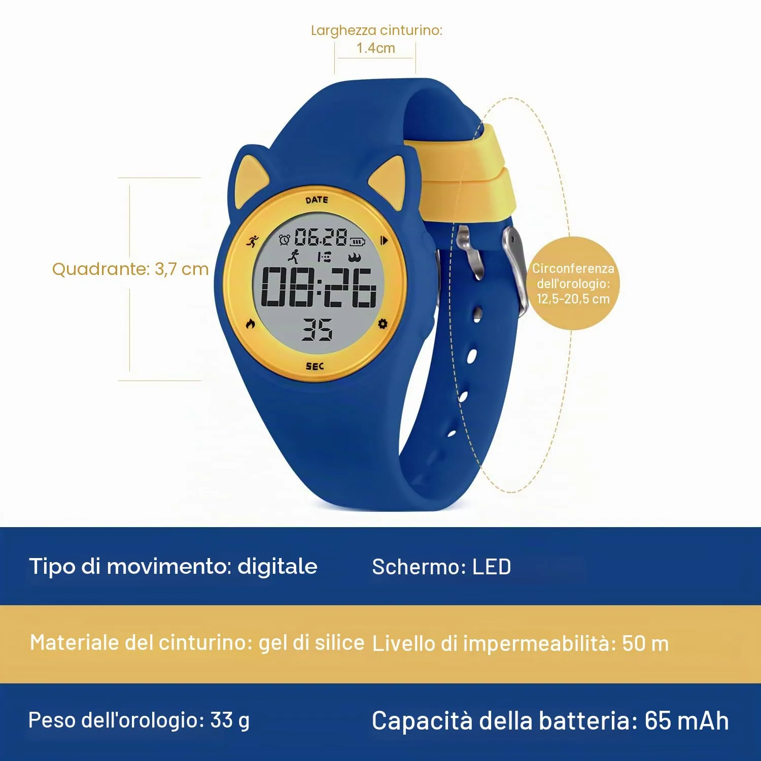 BEN NEVIS Orologio Digitale Sportivo per Bambini con Sveglia, Calorie e Contapassi - immagine 6