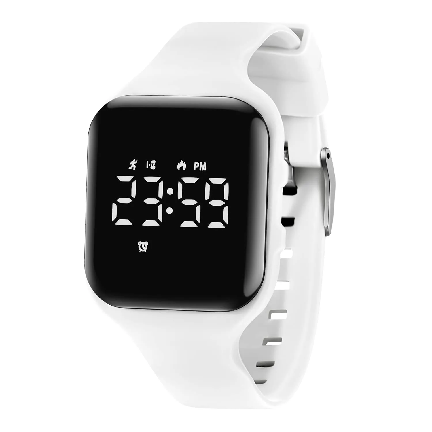 Ben Nevis Orologio da Polso Sportivo Digitale per Bambini con Sveglia, Calorie e Contapassi, Bianco T15E - immagine 1