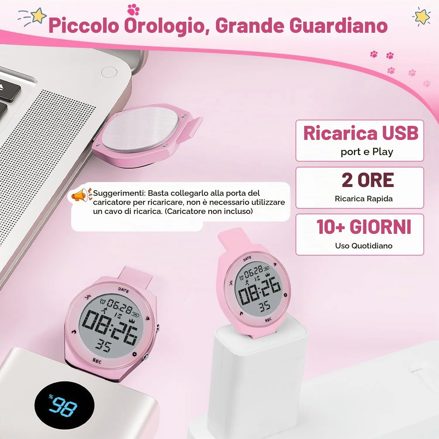 BEN NEVIS Orologio da Polso Sportivo Digitale per Bambini con Sveglia, Calorie e Contapassi - immagine 5