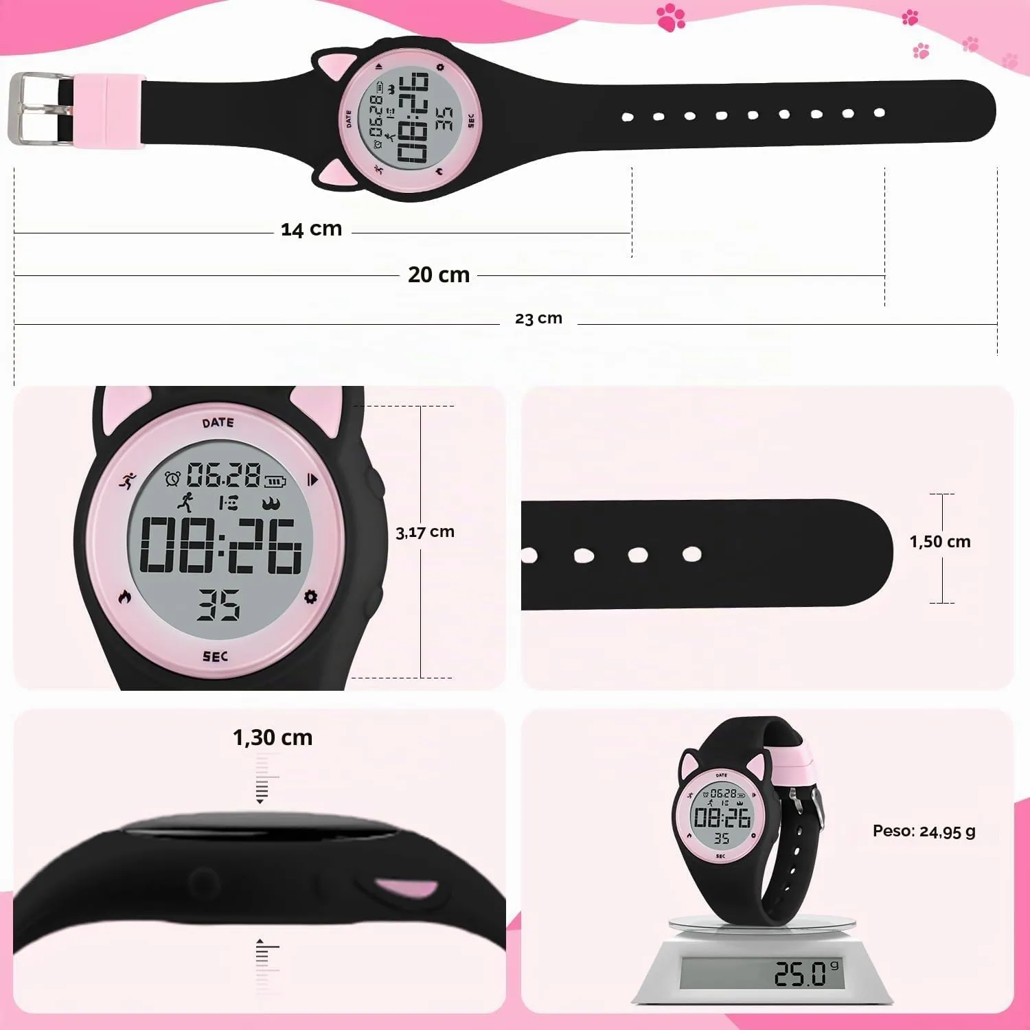 BEN NEVIS Orologio da Polso Sportivo Digitale per Bambini con Sveglia, Calorie e Contapassi - immagine 6