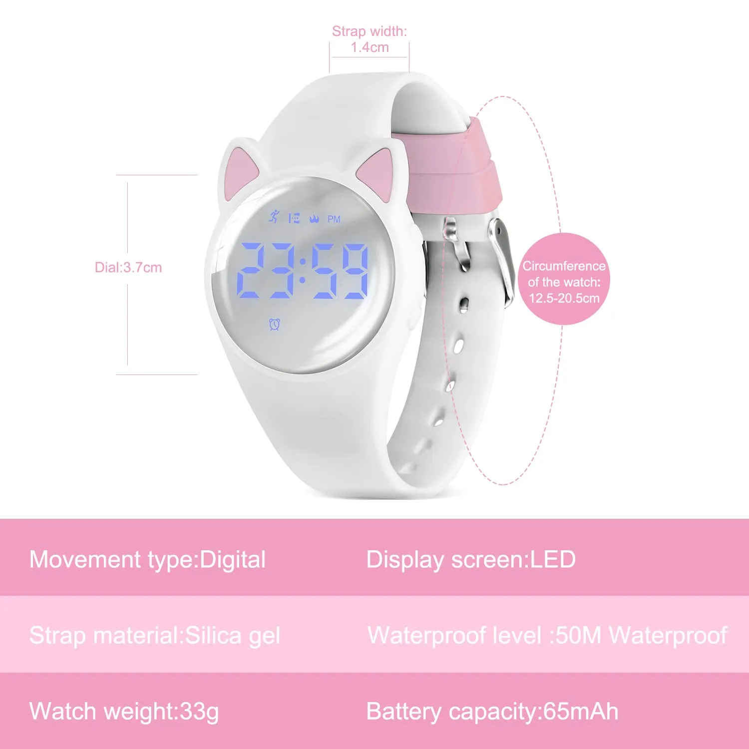 Ben Nevis T666F Orologio Digitale Fitness Tracker per Bambini e Ragazzi, Impermeabile e Ricaricabile - immagine 6