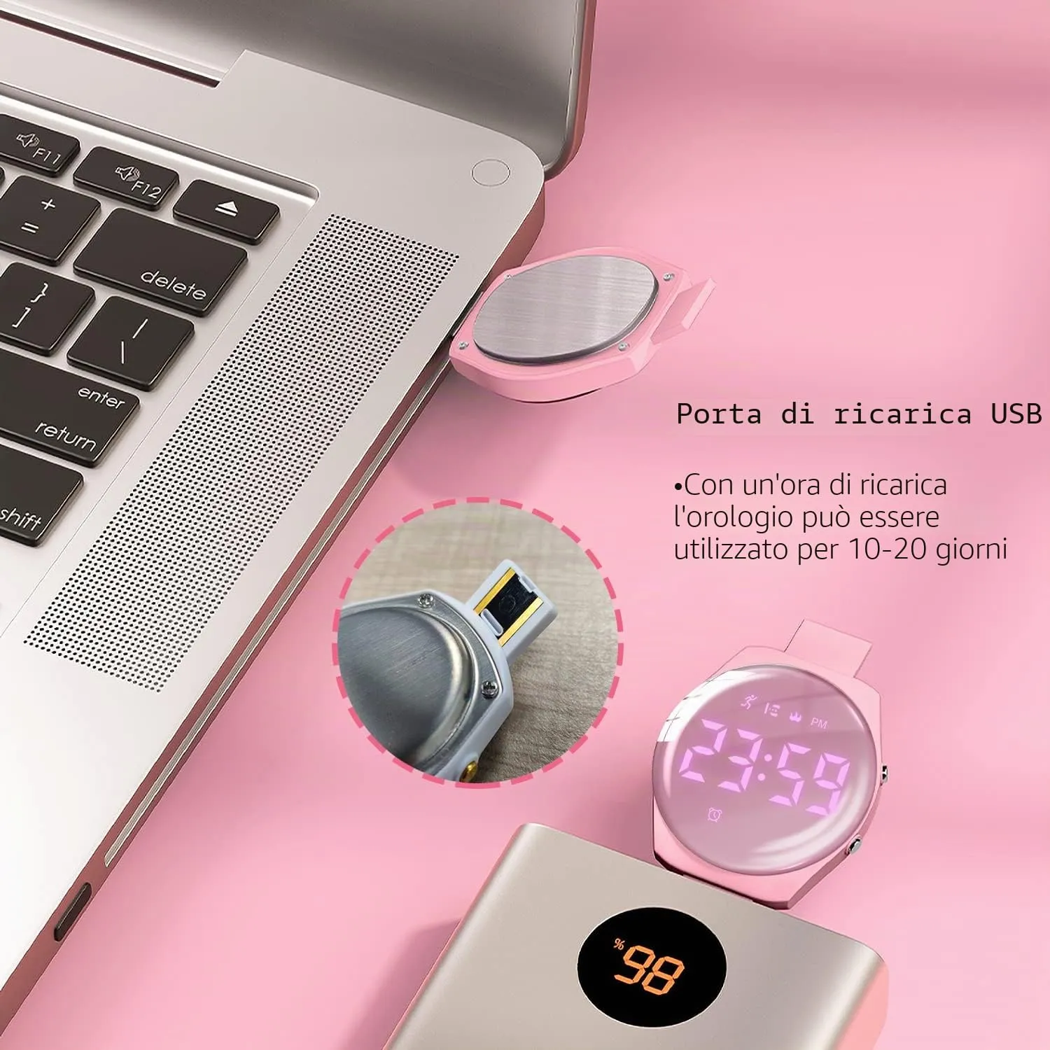 Ben Nevis T666F Orologio Digitale Fitness Tracker per Bambini e Ragazzi, Impermeabile, in Silicone - immagine 5