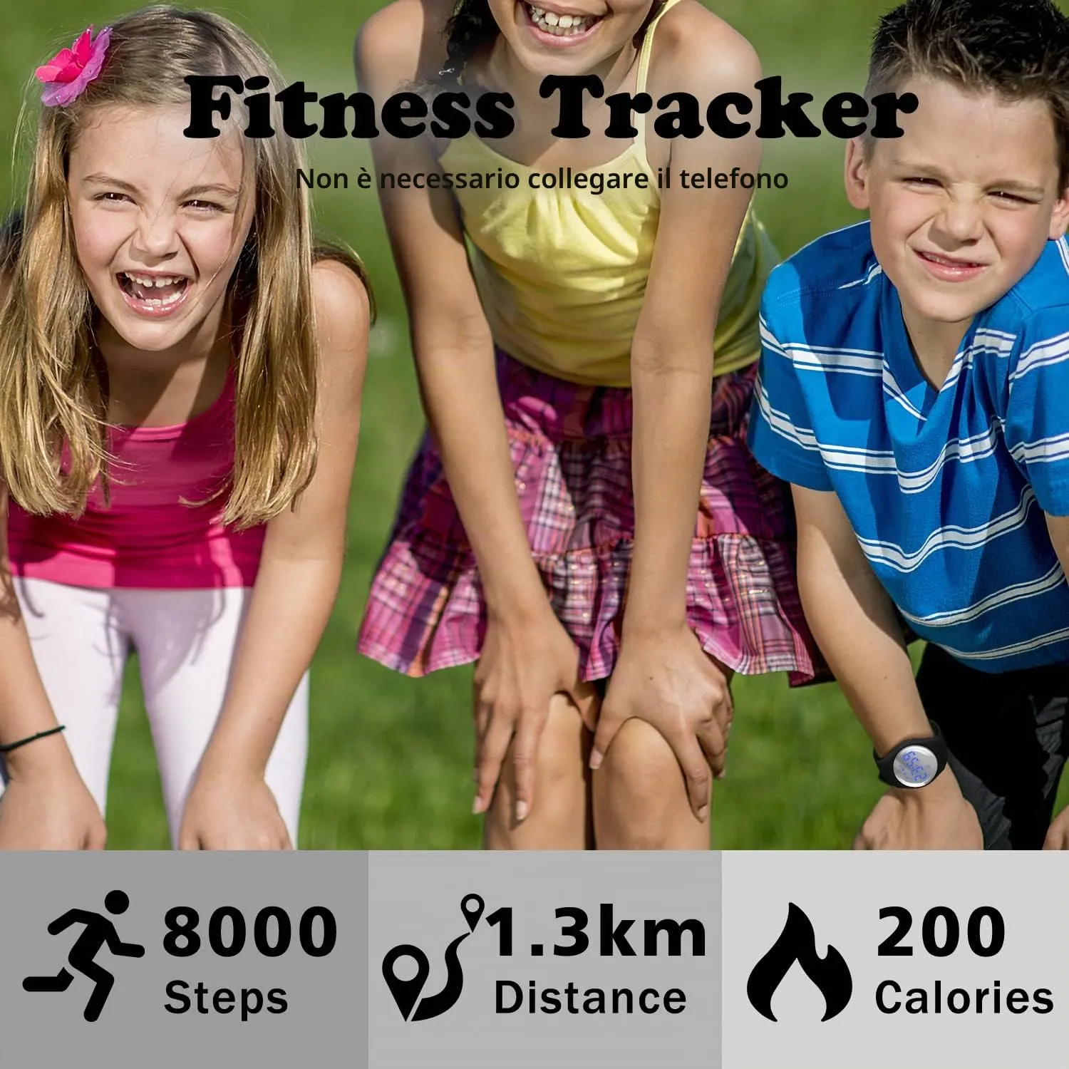 BEN NEVIS T66A Orologio Digitale Fitness Tracker per Bambini e Ragazzi, Impermeabile e Ricaricabile - immagine 4