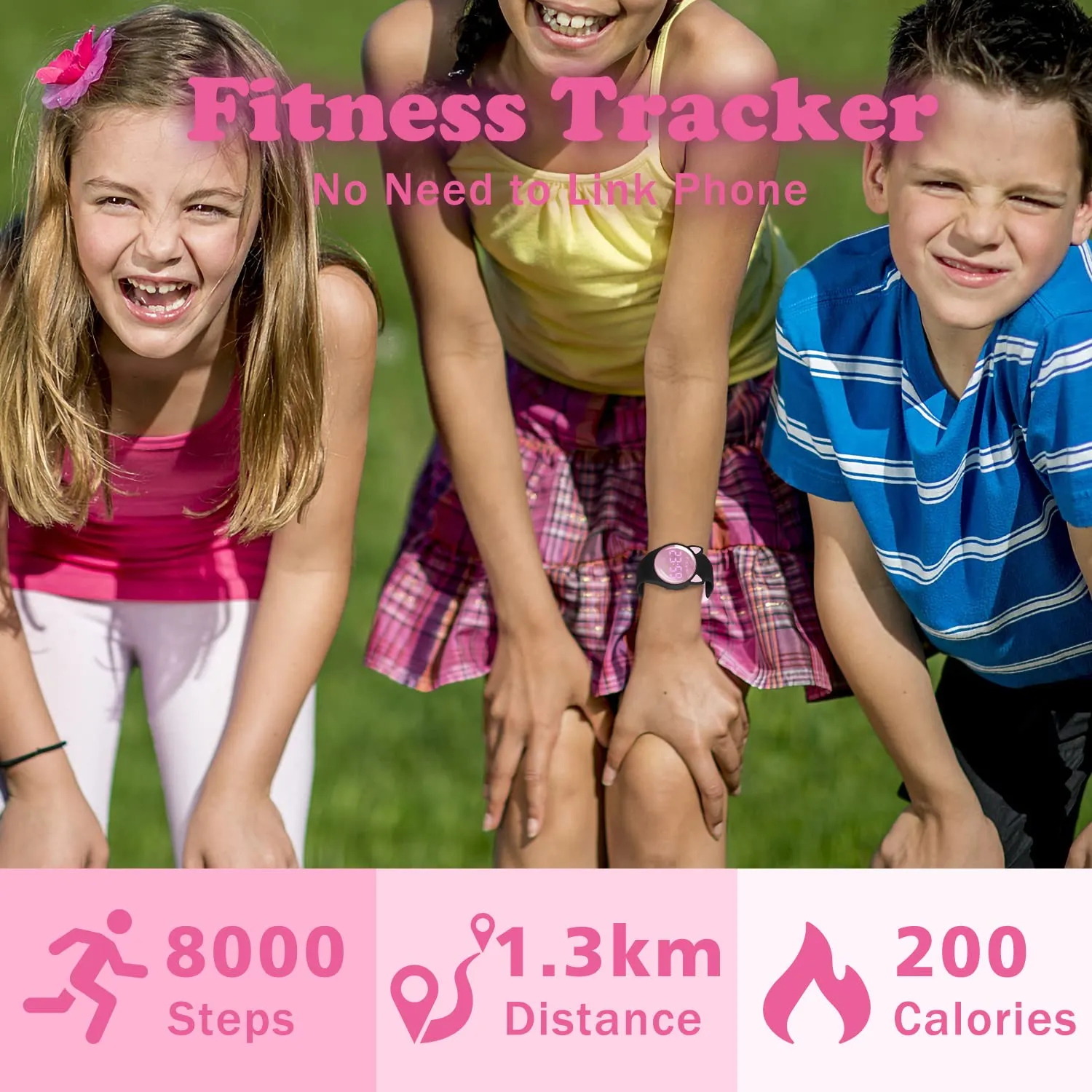 BEN NEVIS T66A Orologio Digitale Fitness Tracker per Bambini e Ragazzi, Impermeabile, Ricaricabile, in Silicone - immagine 3
