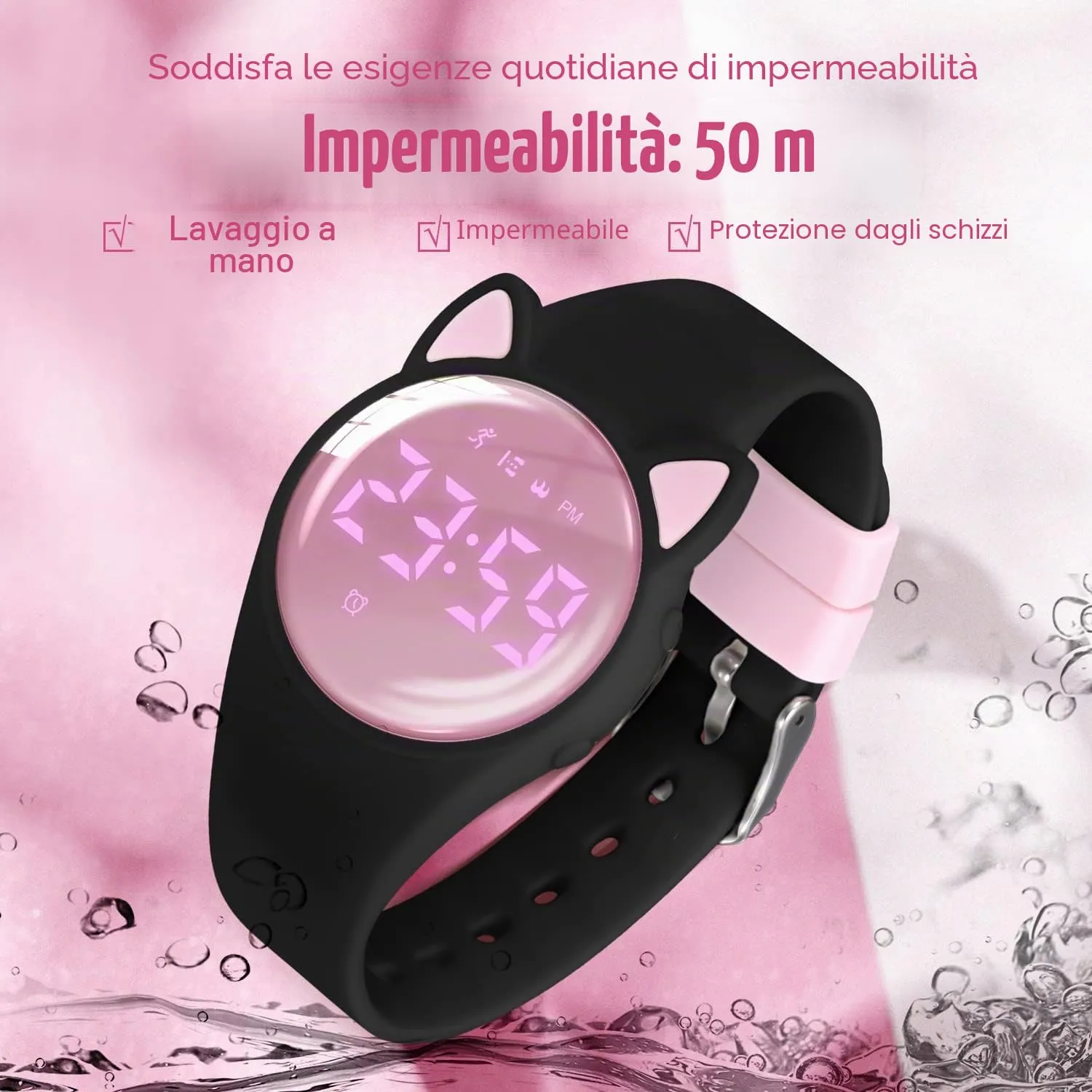 BEN NEVIS T66A Orologio Digitale Fitness Tracker per Bambini e Ragazzi, Impermeabile, Ricaricabile, in Silicone - immagine 7