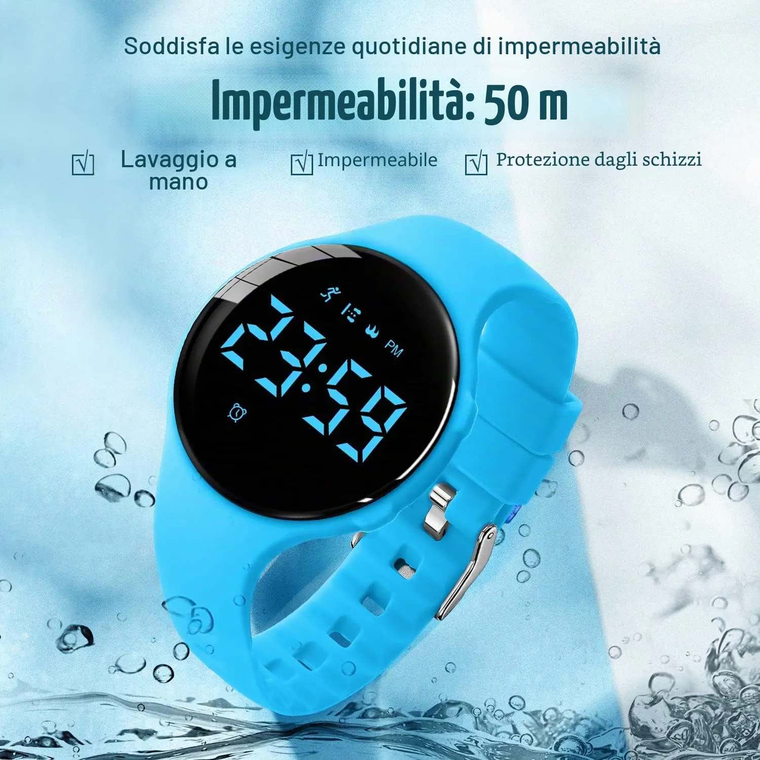 BEN NEVIS T66AA Orologio Digitale Fitness Tracker per Bambini e Ragazzi, Impermeabile, Blu - immagine 6
