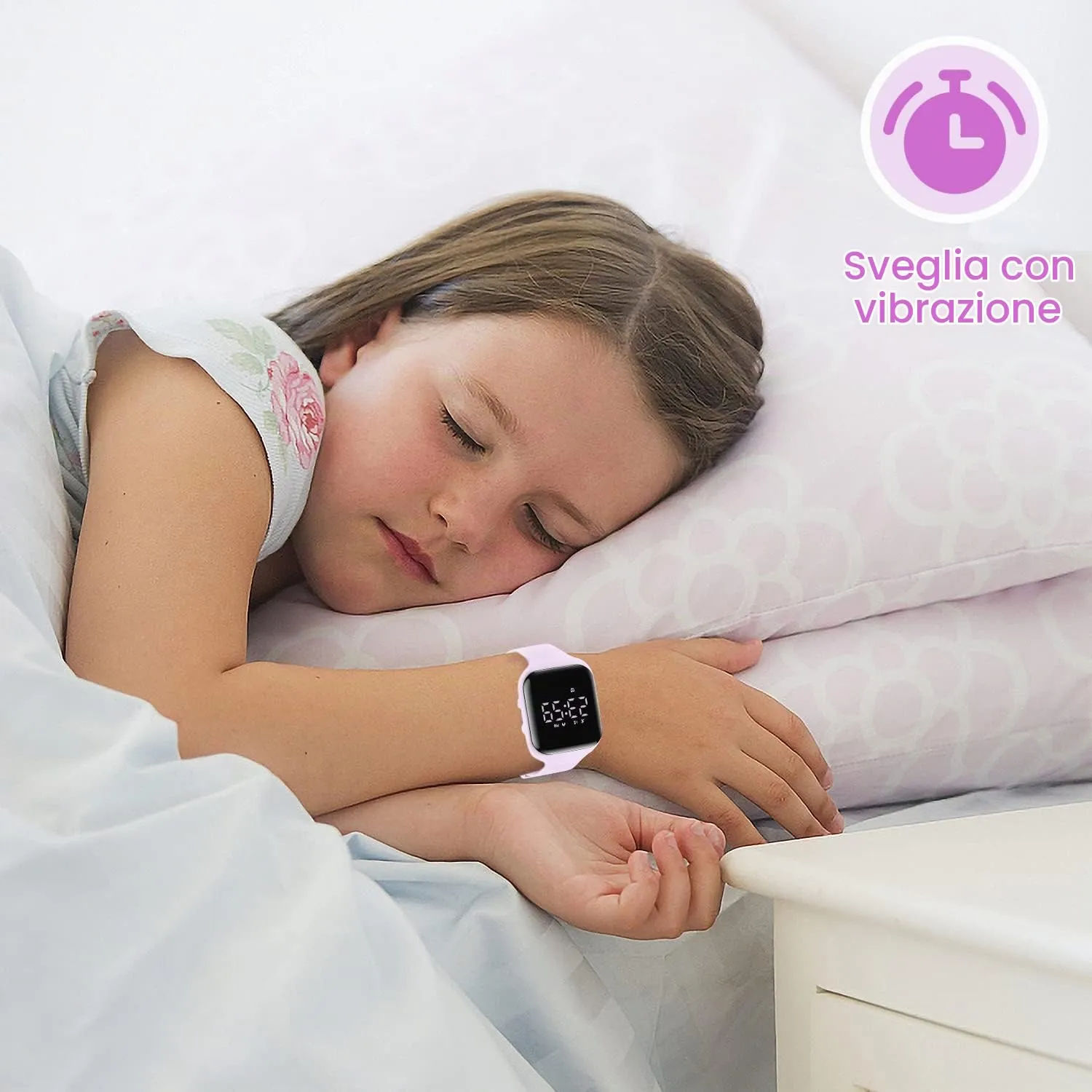 Ben Nevis T115E Orologio Digitale Fitness Tracker per Bambini e Ragazzi, Impermeabile, Silicone, Rosa Viola - immagine 2