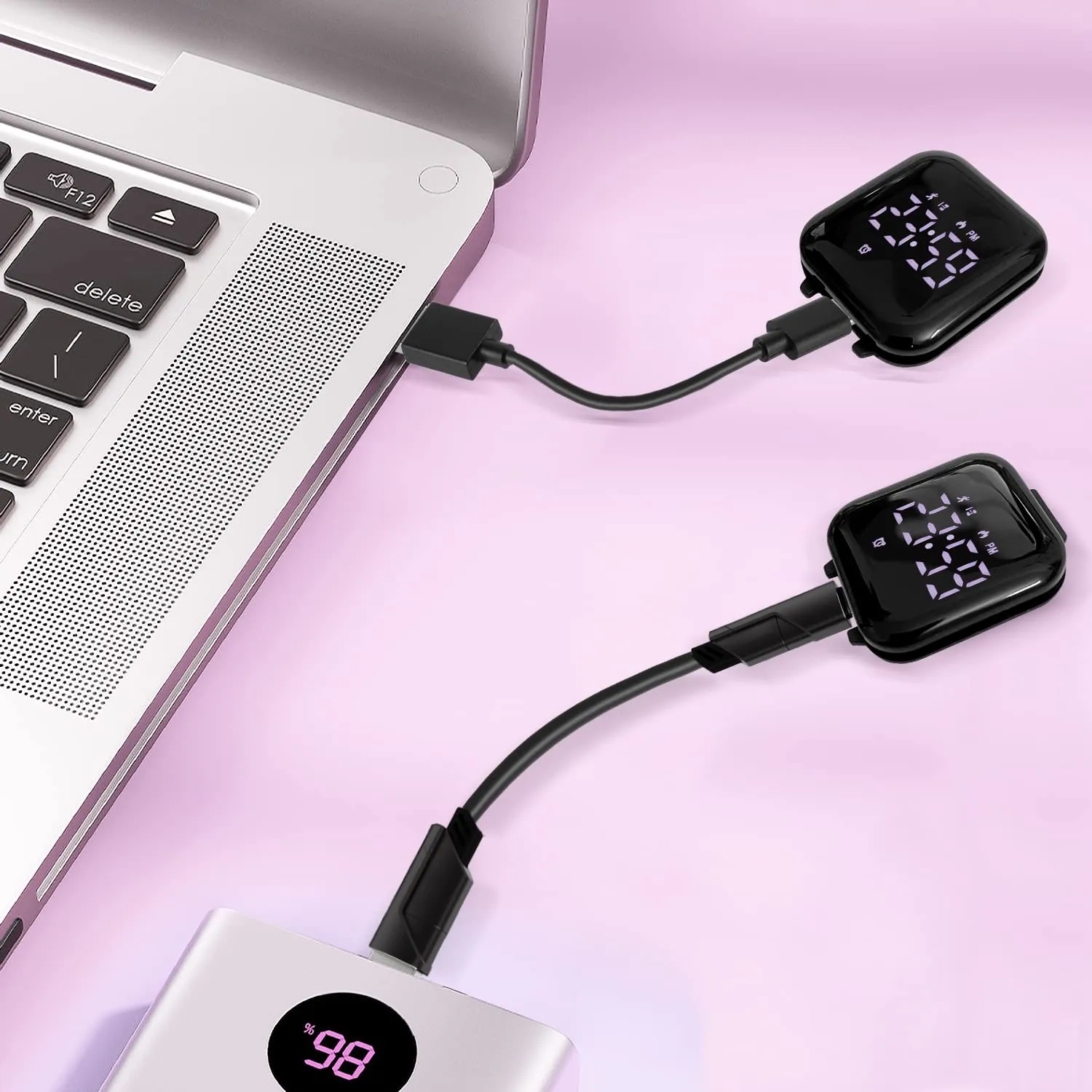 Ben Nevis T115E Orologio Digitale Fitness Tracker per Bambini e Ragazzi, Impermeabile, Silicone, Rosa Viola - immagine 5