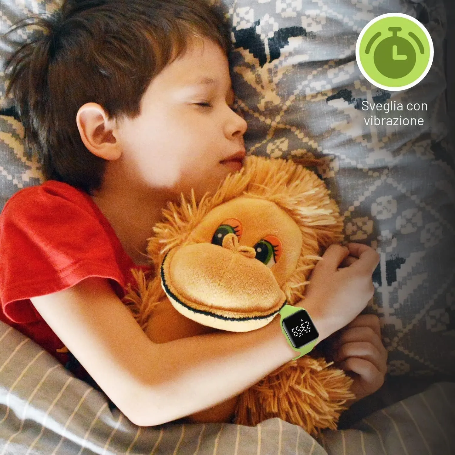 BEN NEVIS T115E Orologio Digitale Fitness Tracker per Bambini e Ragazzi, Impermeabile, Silicone, Verde Erba - immagine 2