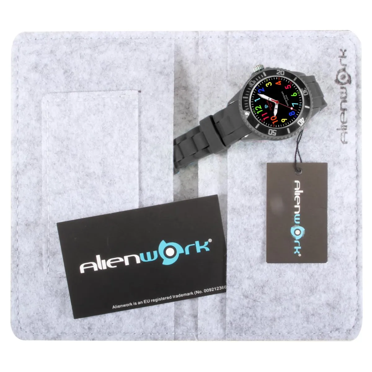 Alienwork Orologio di Apprendimento per Bambini Nero, Bracciale in Silicone, Impermeabile 5 ATM - immagine 7