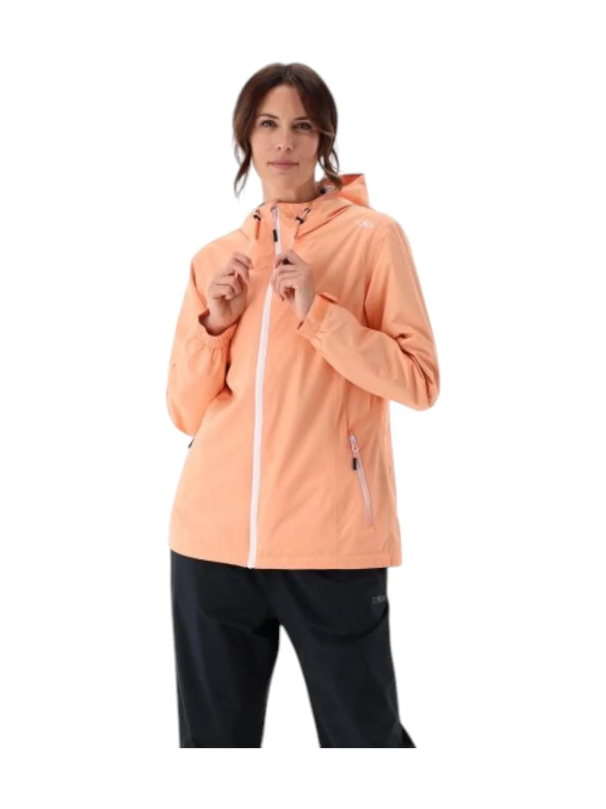 CMP Giacca Antipioggia Packpocket da Donna, Salmone, XXL - immagine 3