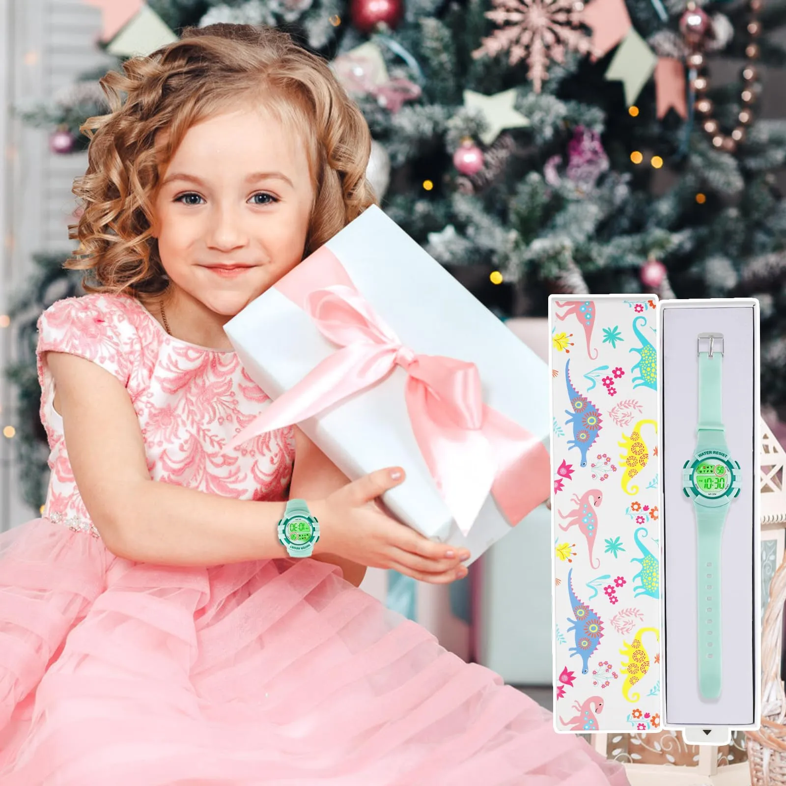 DTKID Orologio Digitale Bambini LED 7 Colori, Sveglia, Timer, Impermeabile - immagine 7