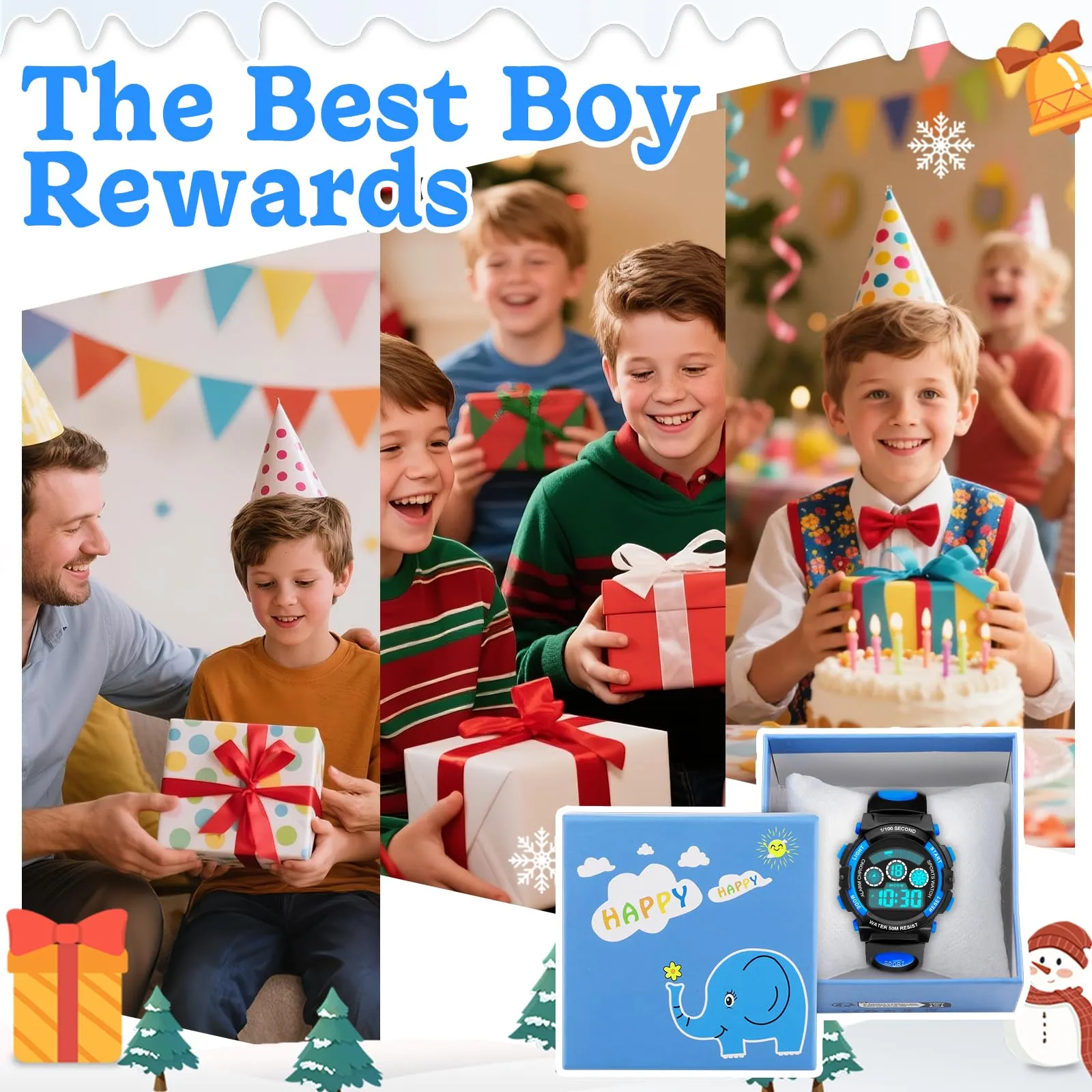 DTKID Orologio Digitale per Bambini LED 7 Colori, Sveglia, Timer, Impermeabile 5 ATM - immagine 7