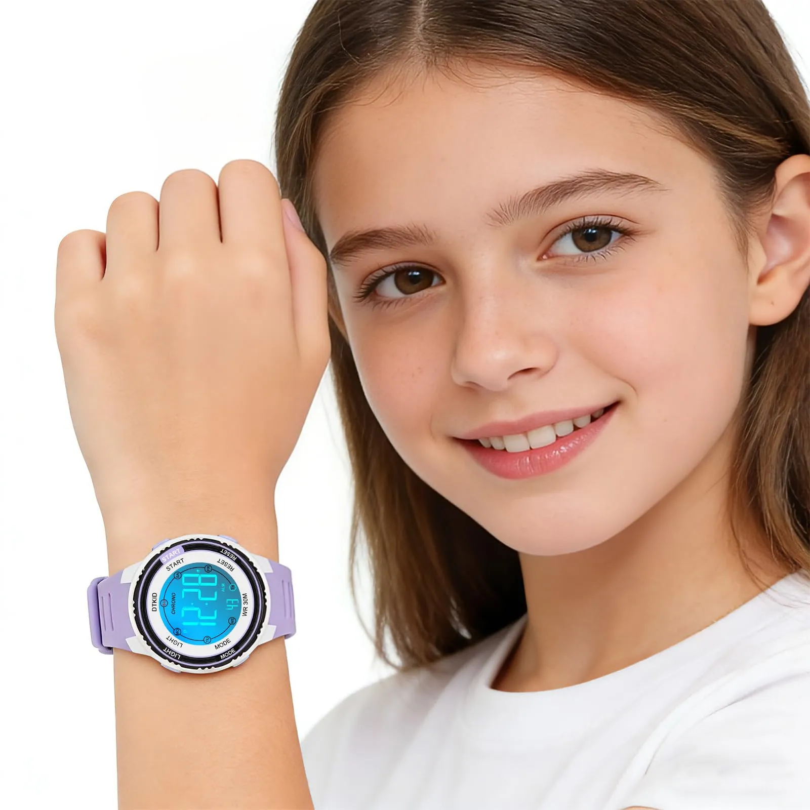 DTKID Orologio Digitale Bambini LED 7 Colori, Sveglia, Timer, Impermeabile - immagine 8