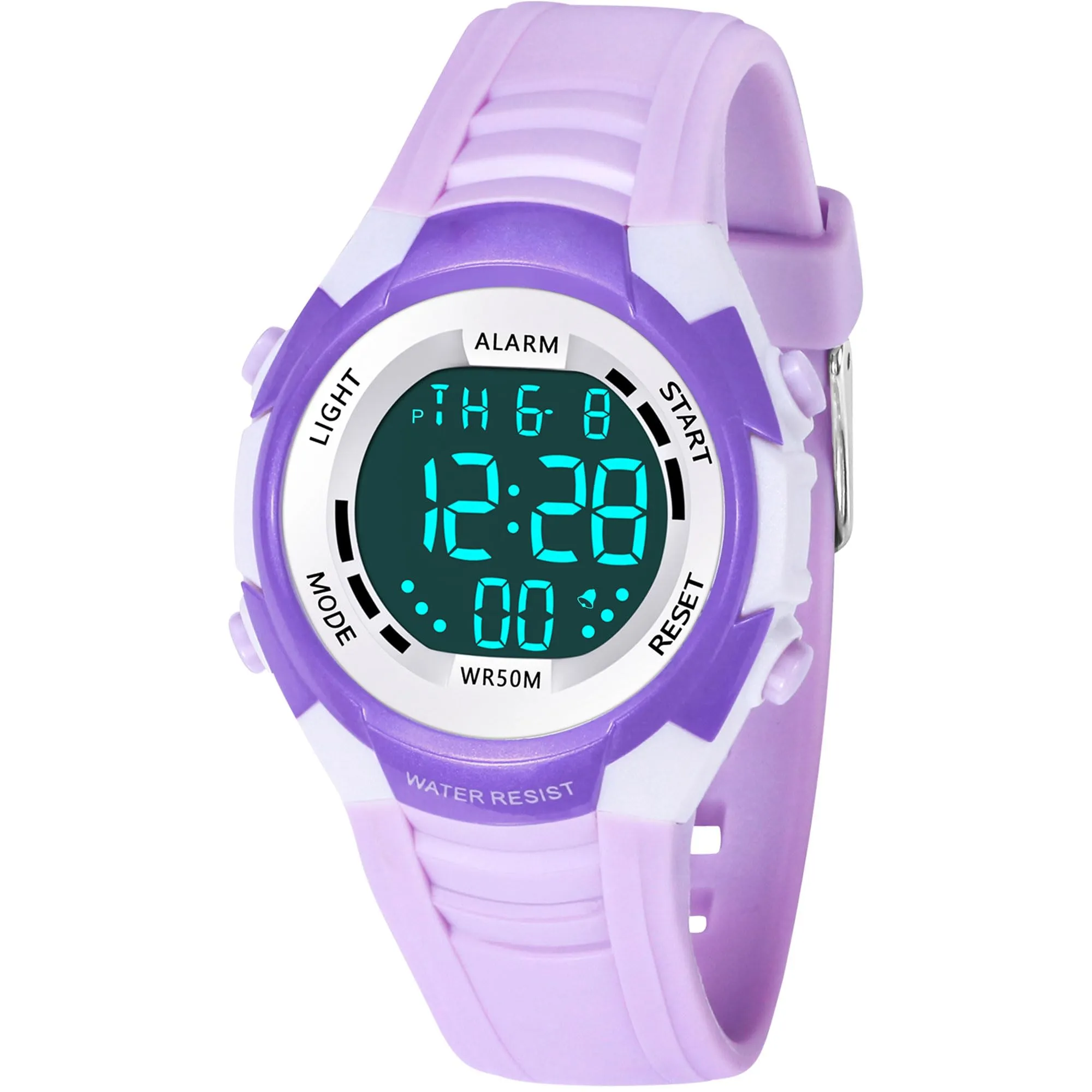 DTKID Orologio Digitale Bambini LED 7 Colori, Sveglia, Timer, Impermeabile 5 ATM - immagine 1