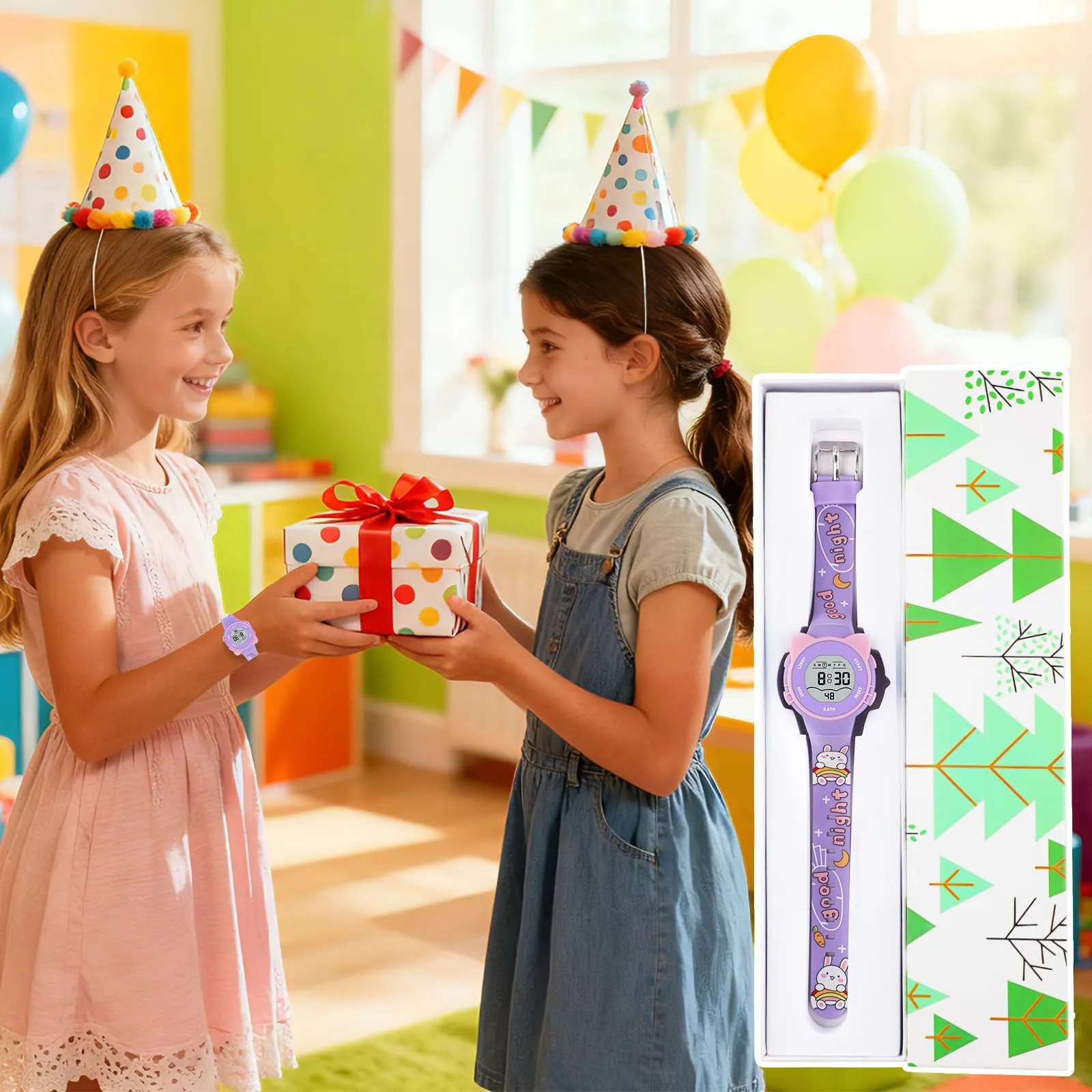 DTKID Orologio Digitale Bambini LED 7 Colori con Sveglia, Timer e Impermeabile - immagine 6
