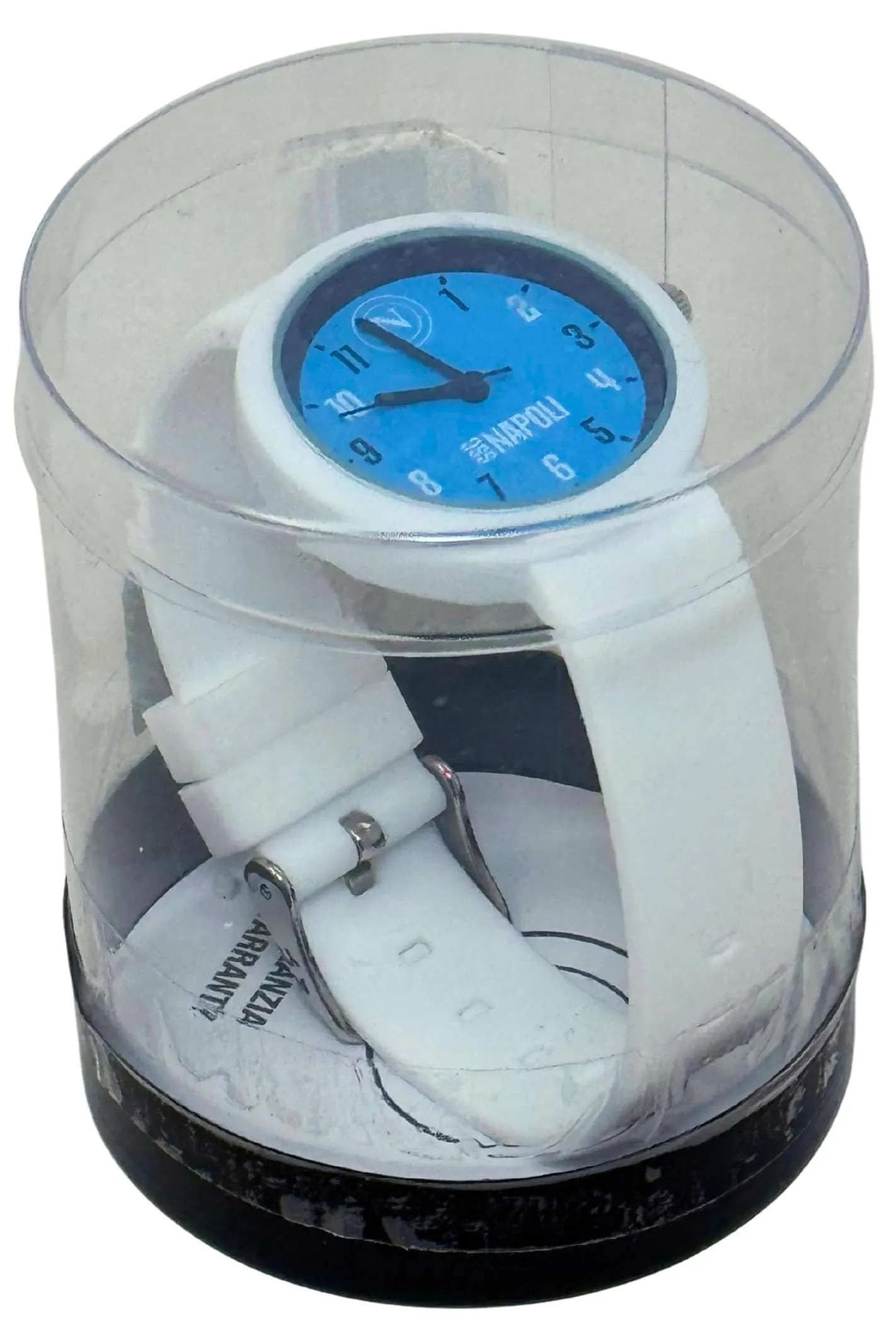 Clondo Orologio da Polso Analogico Bambini Napoli, Cassa 33mm, Cinturino Silicone, Bianco - immagine 4
