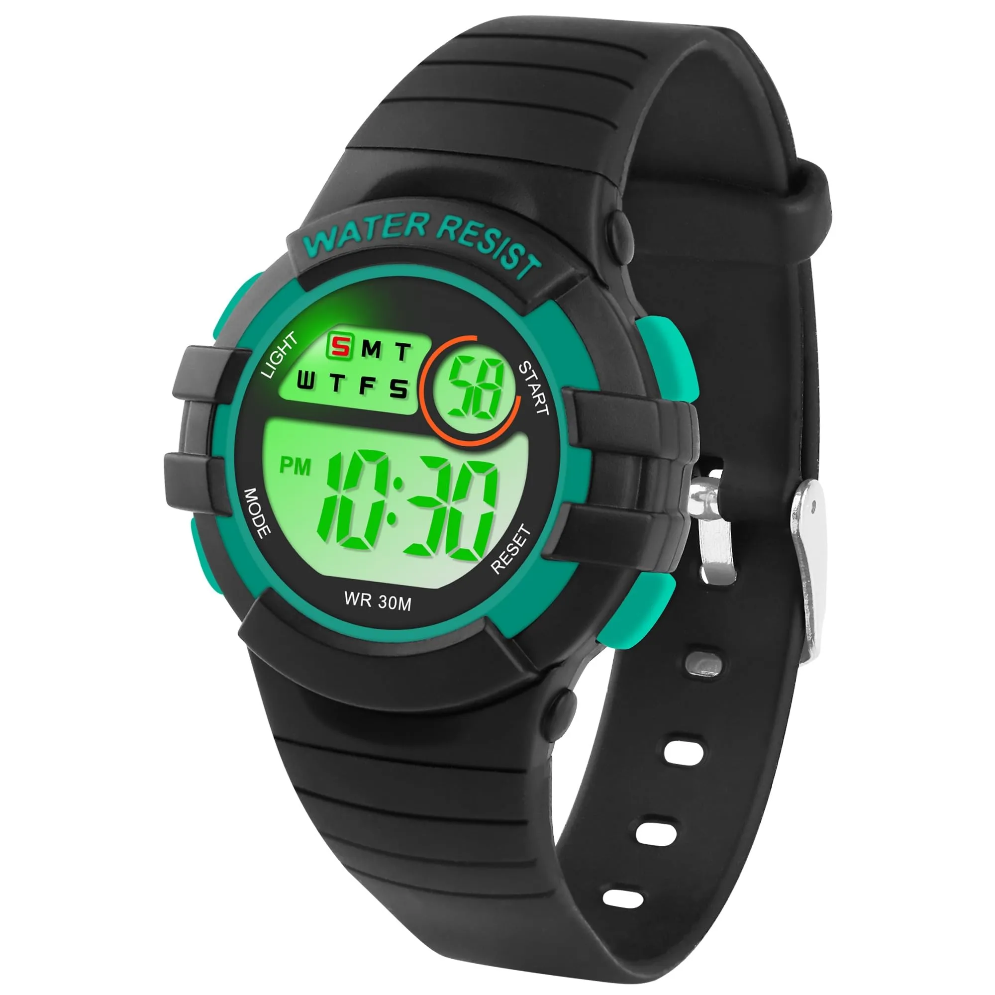 DTKID Orologio Digitale Bambini LED 7 Colori con Sveglia, Timer e Impermeabile - immagine 1