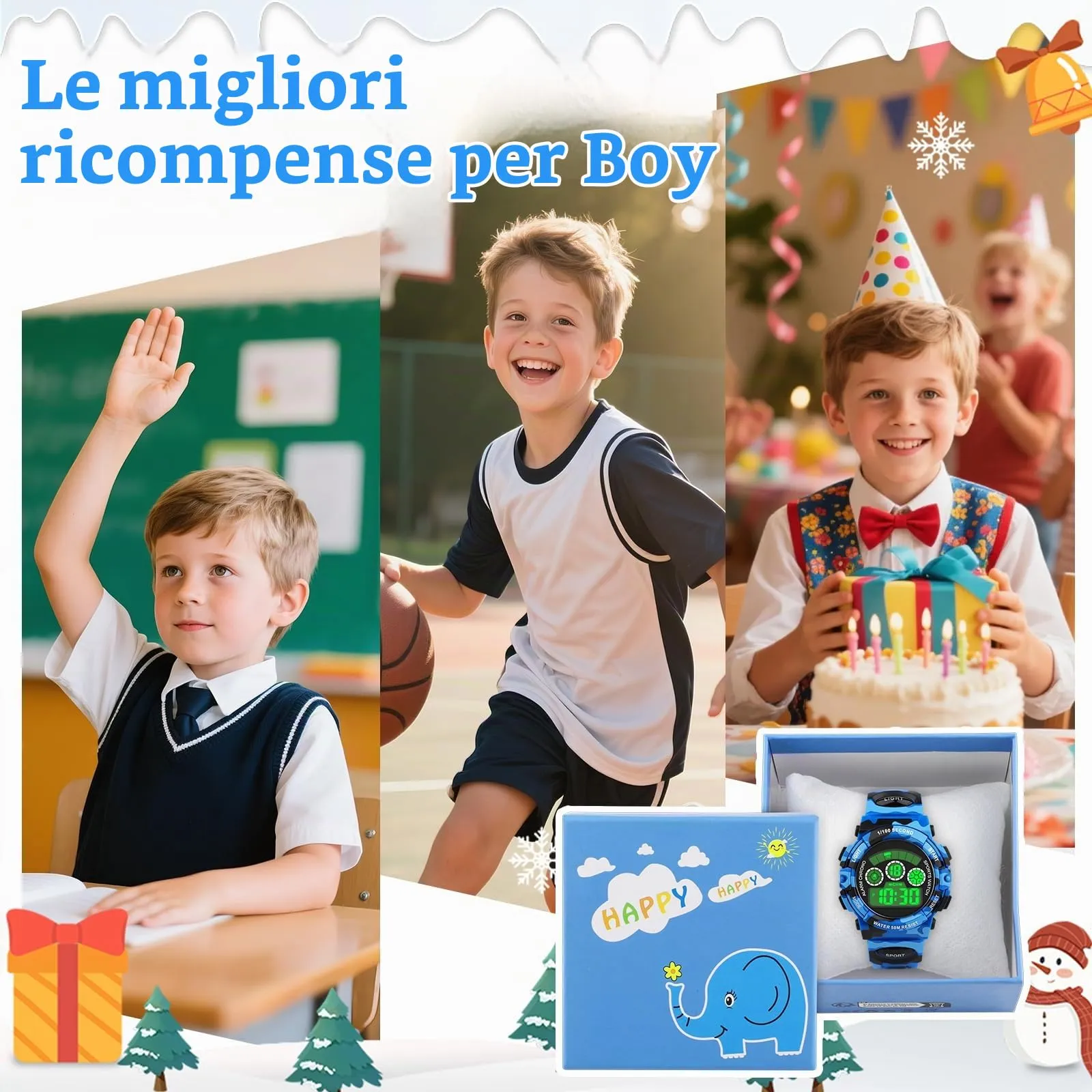 DTKID Orologio Digitale Bambini LED 7 Colori con Sveglia e Timer Impermeabile 5 ATM - immagine 7