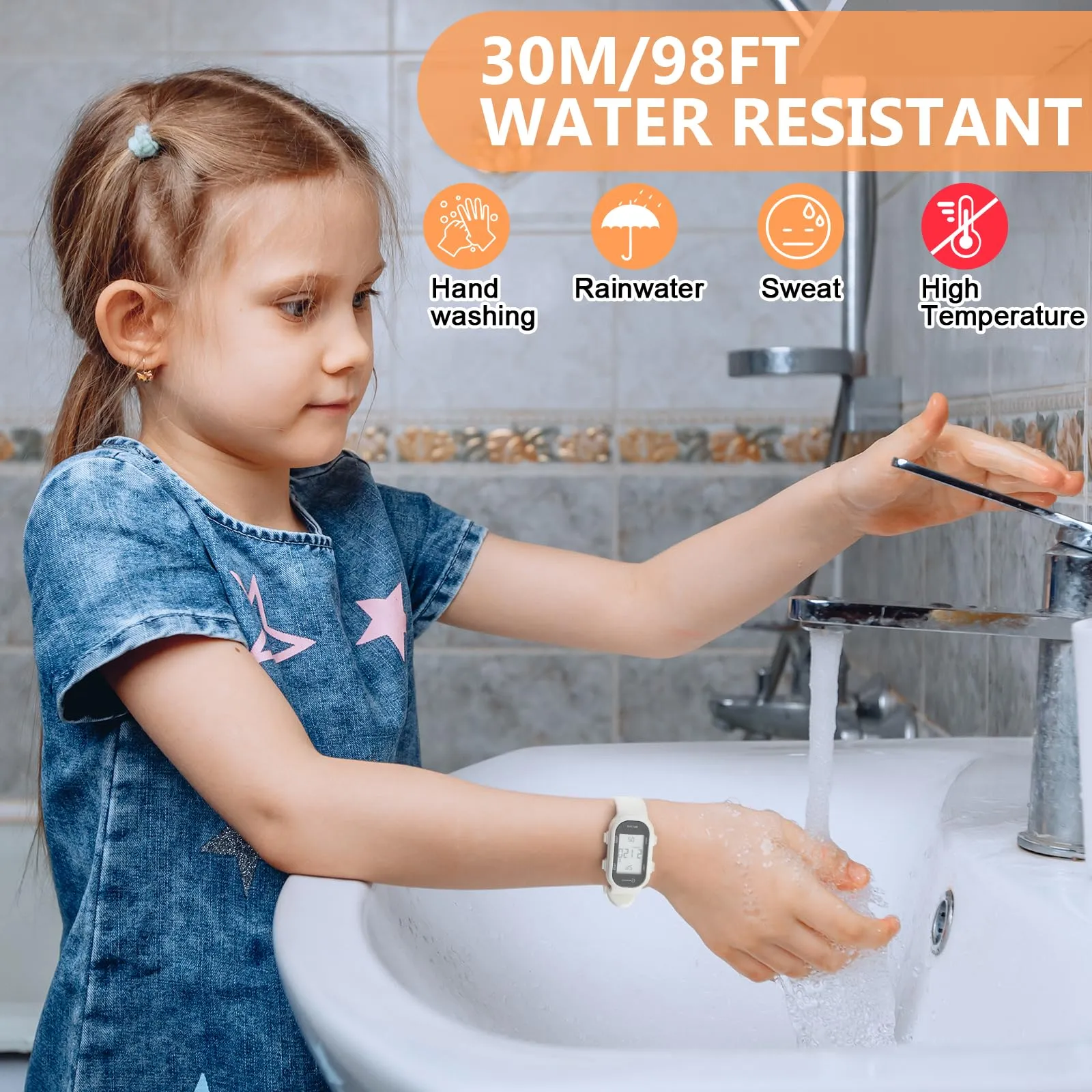 DTKID Orologio Digitale Bambini 30M con Luce, Sveglia e Cronometro Sport - immagine 4