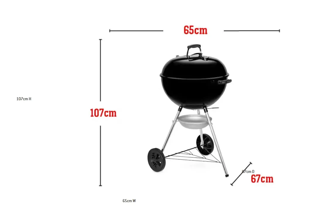 Weber Original Kettle E-4710 Barbecue a carbone, 57 cm, Nero - immagine 4