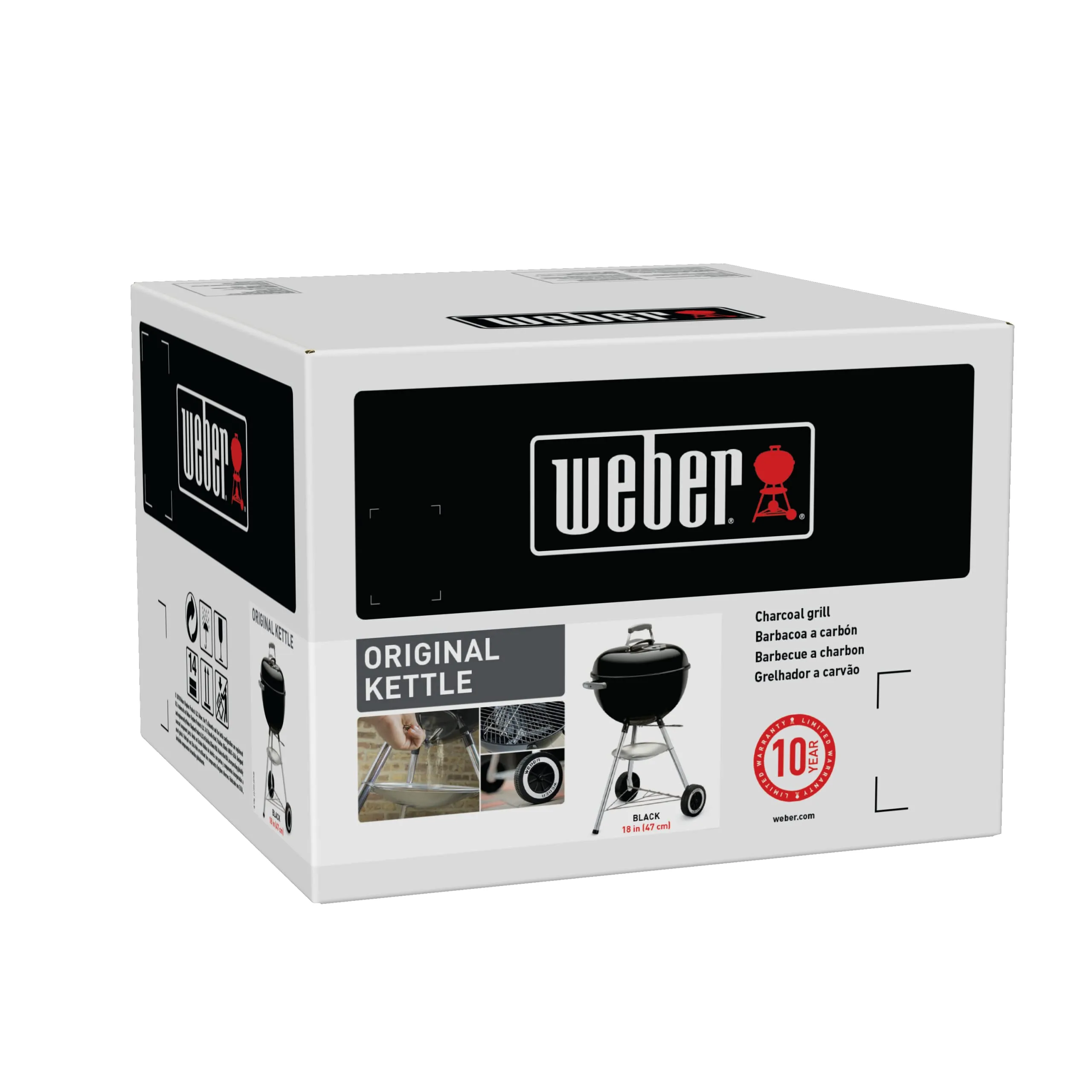 Weber Original Kettle E-4710 Barbecue a Carbone, 47 cm, Nero - immagine 13