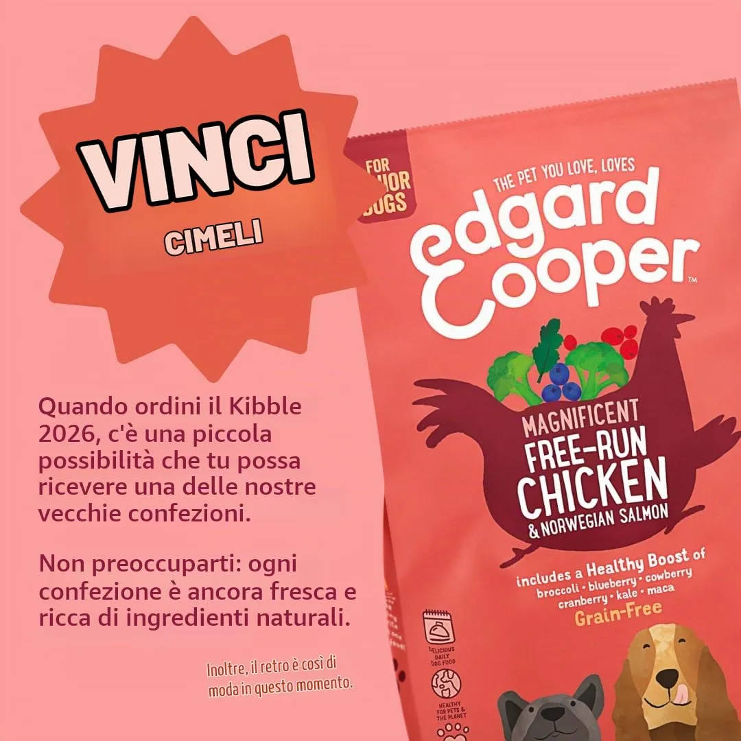 Edgard & Cooper Crocchette Cani Senior Senza Cereali Taglia Medium, Pollo e Salmone Freschi, 2.5kg - immagine 8