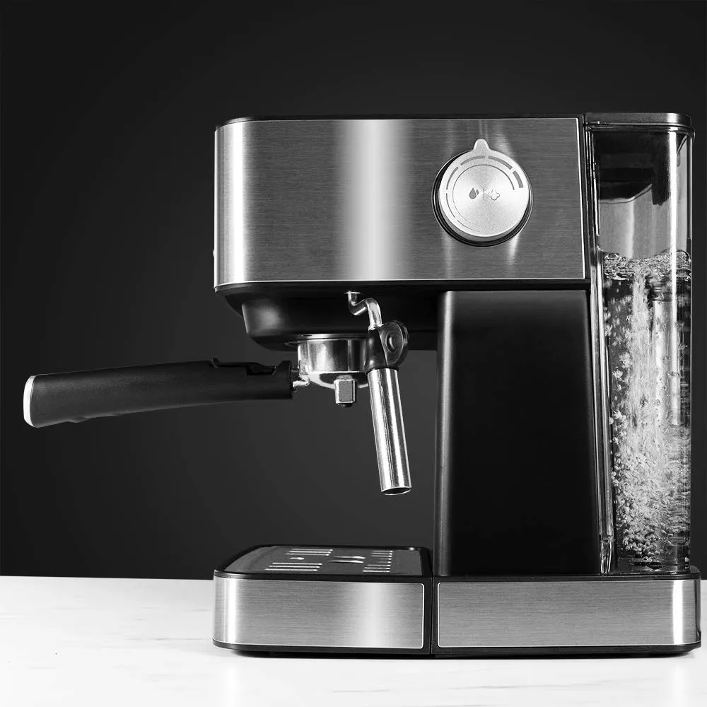 Cecotec Power Espresso 20 Matic Macchina da caffè espresso, 850 W, 20 Bar, 1,5L, Nero/Argento - immagine 2