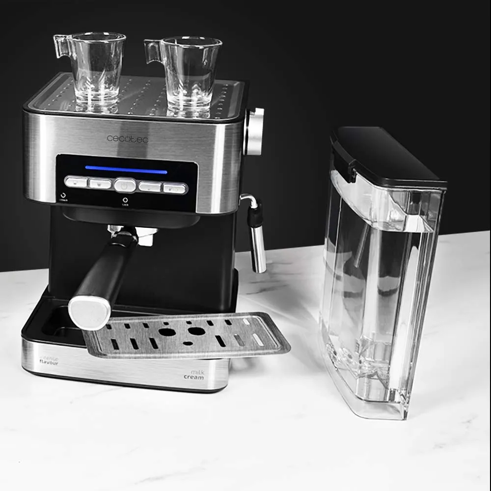 Cecotec Power Espresso 20 Matic Macchina da caffè espresso, 850 W, 20 Bar, 1,5L, Nero/Argento - immagine 6