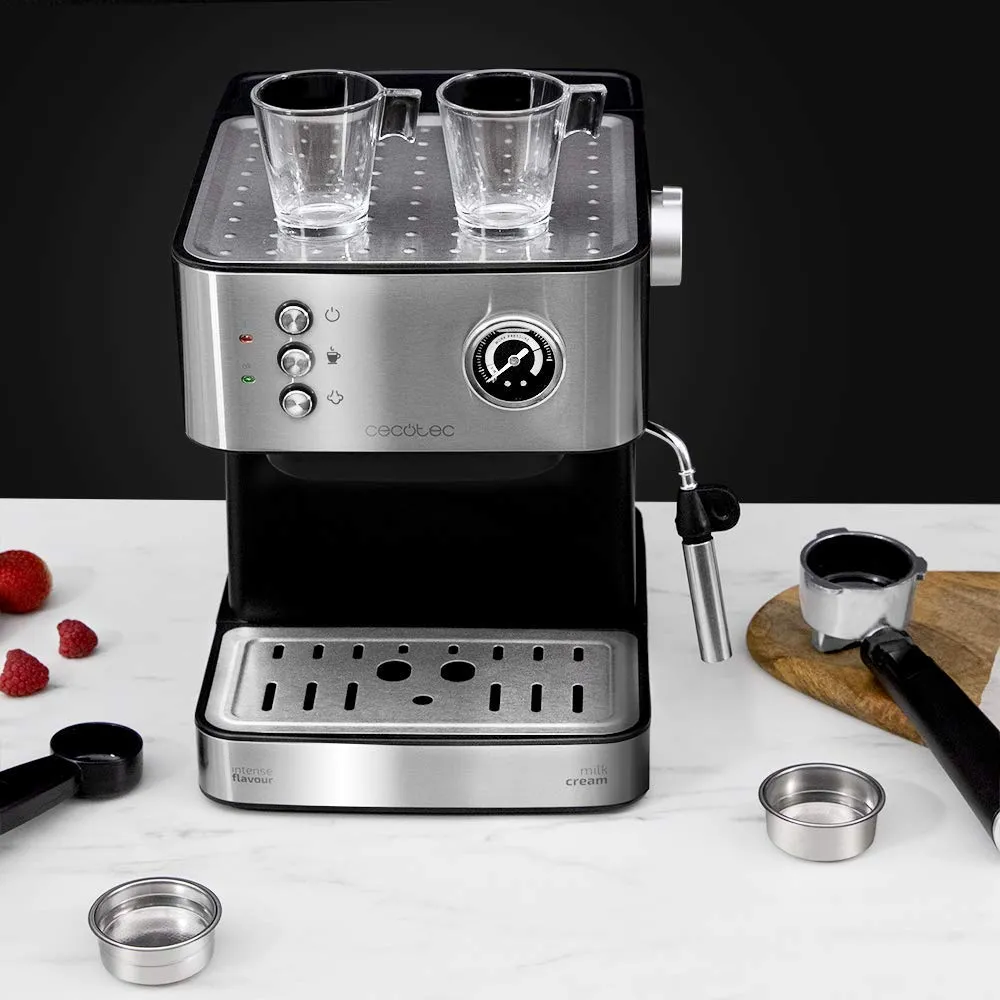 Cecotec Power Espresso 20 Professionale Macchina del caffè, 20 bar, 1,5 L, Acciaio Inossidabile, 850 W - immagine 5