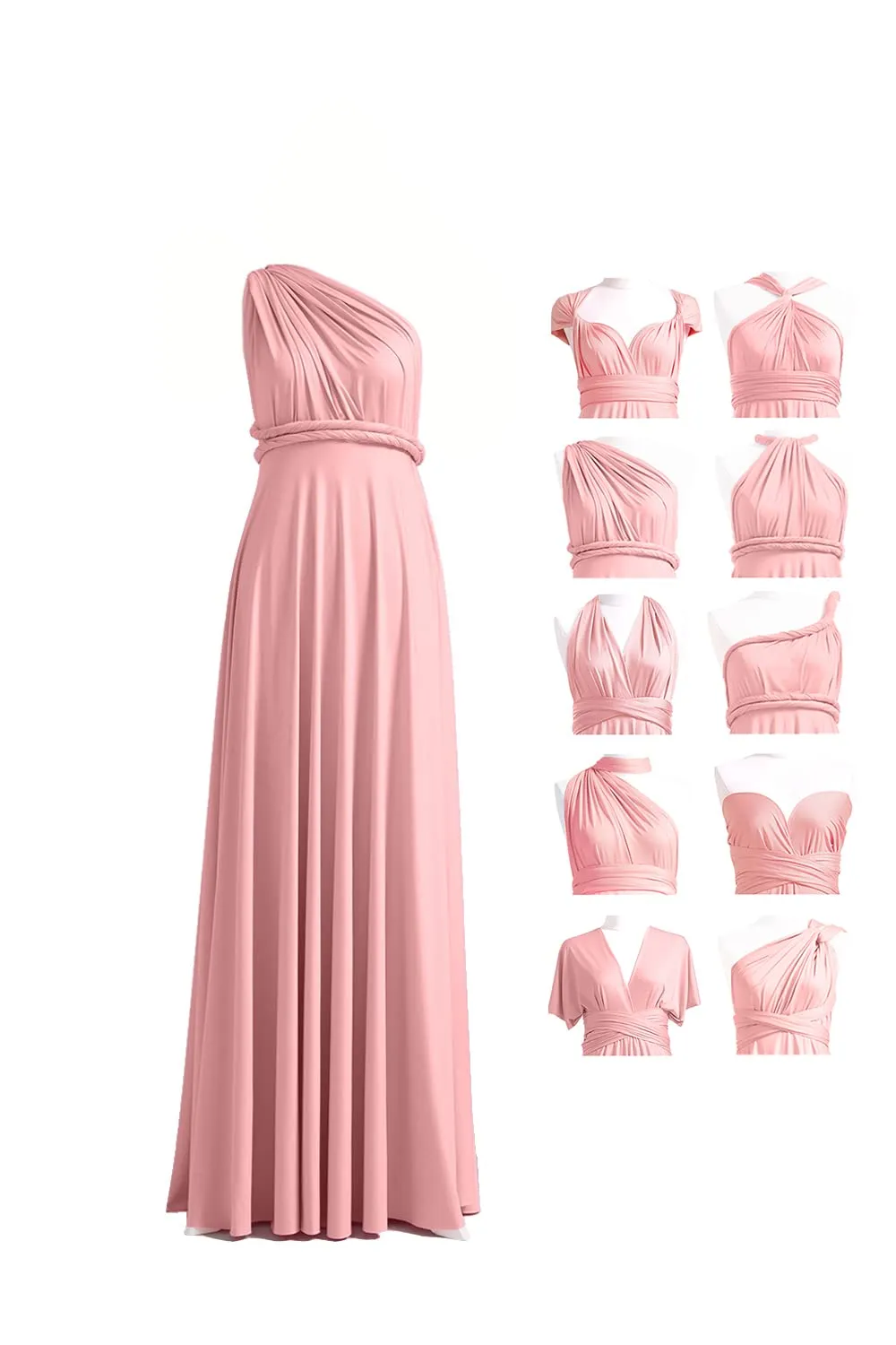 72styles Abito Cerimonia Donna Vestito Elegante Infinity Damigella d'Onore - immagine 1