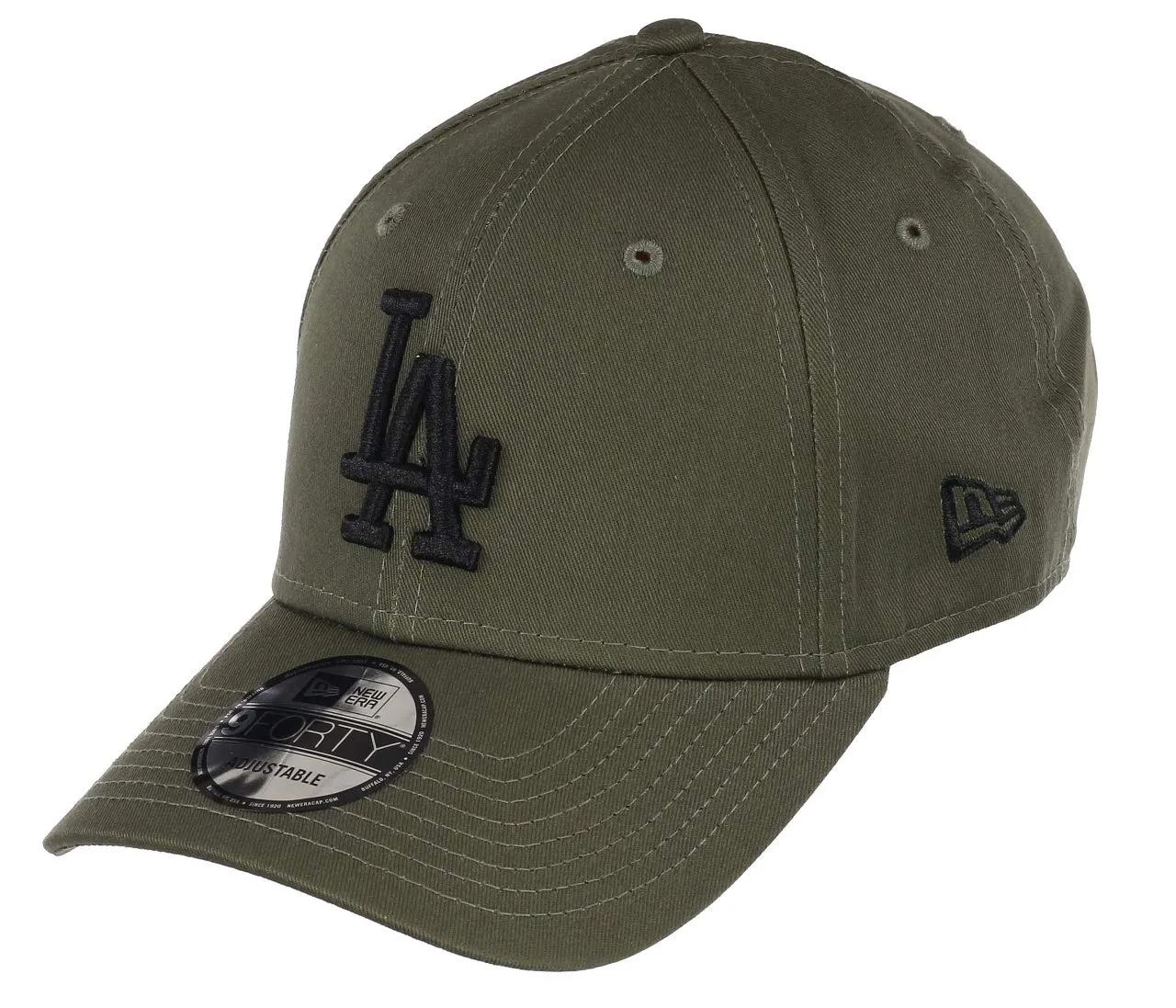 New Era Los Angeles Dodgers 9forty Adjustable Cap League Essential Olive/Black - One Size - immagine 1