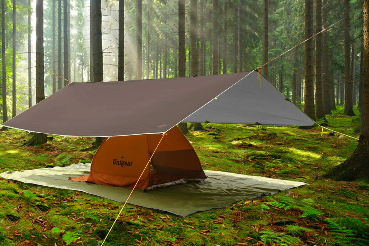 Unigear Telo Antipioggia Tarp Rain Fly Impermeabile 3*4m - immagine 8