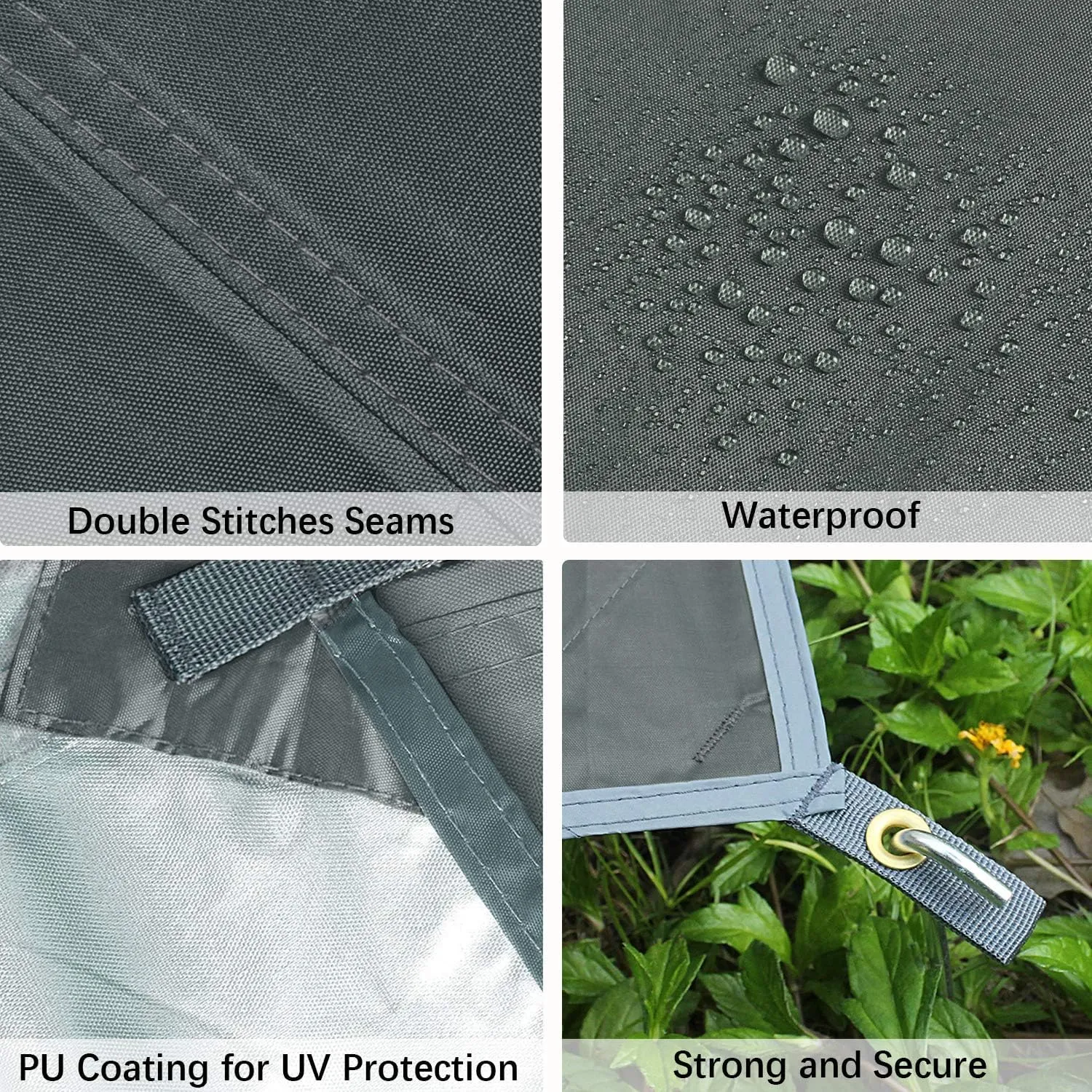 Unigear Telo Antipioggia Tarp Rain Fly 3x4m Grigio - immagine 5