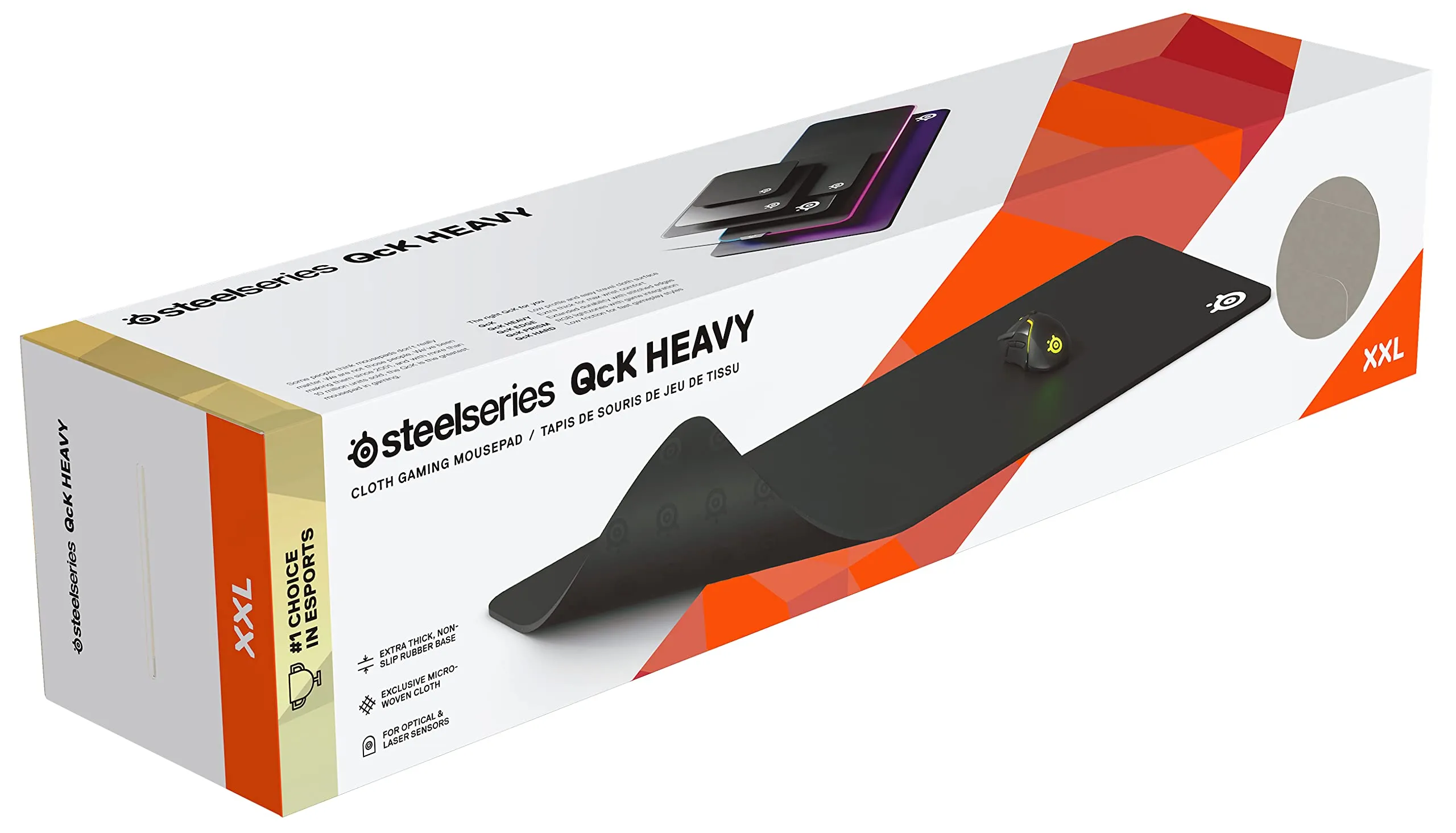 SteelSeries QcK XXL Heavy Mouse Pad, 900 x 400 mm, Nero - immagine 10