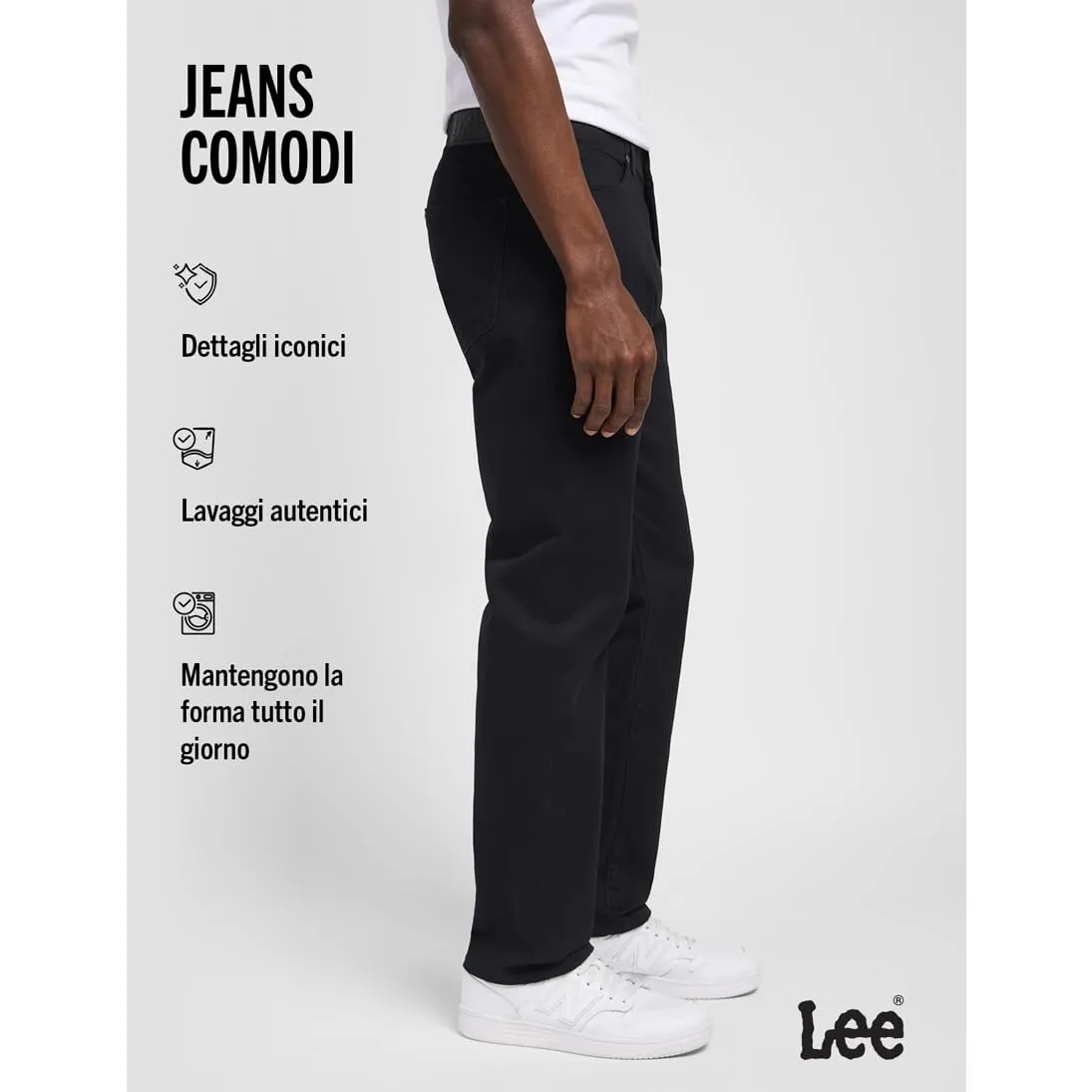 Lee Extreme Motion Regular Fit Jeans - Nero - immagine 4