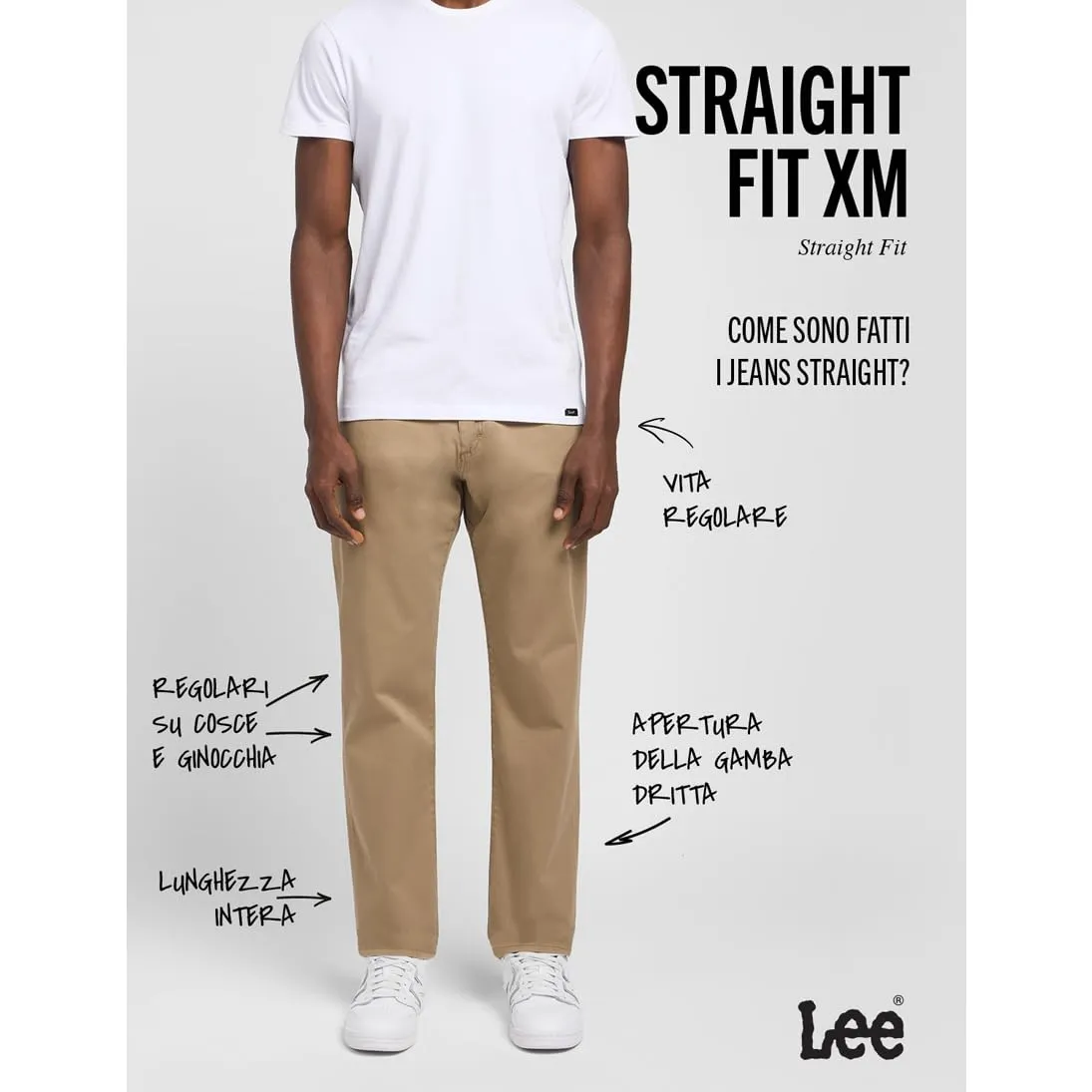Lee Men's Regular Fit Straight Leg Extreme Motion Jeans - Cougar - immagine 4