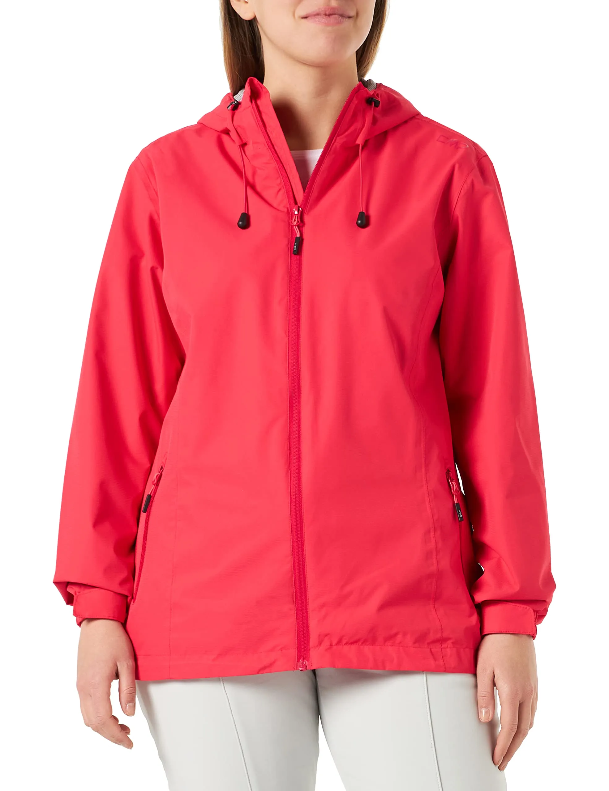 CMP Giacca Pioggia in Poliestere Antistrappo da Donna, Corallo, XS - immagine 2